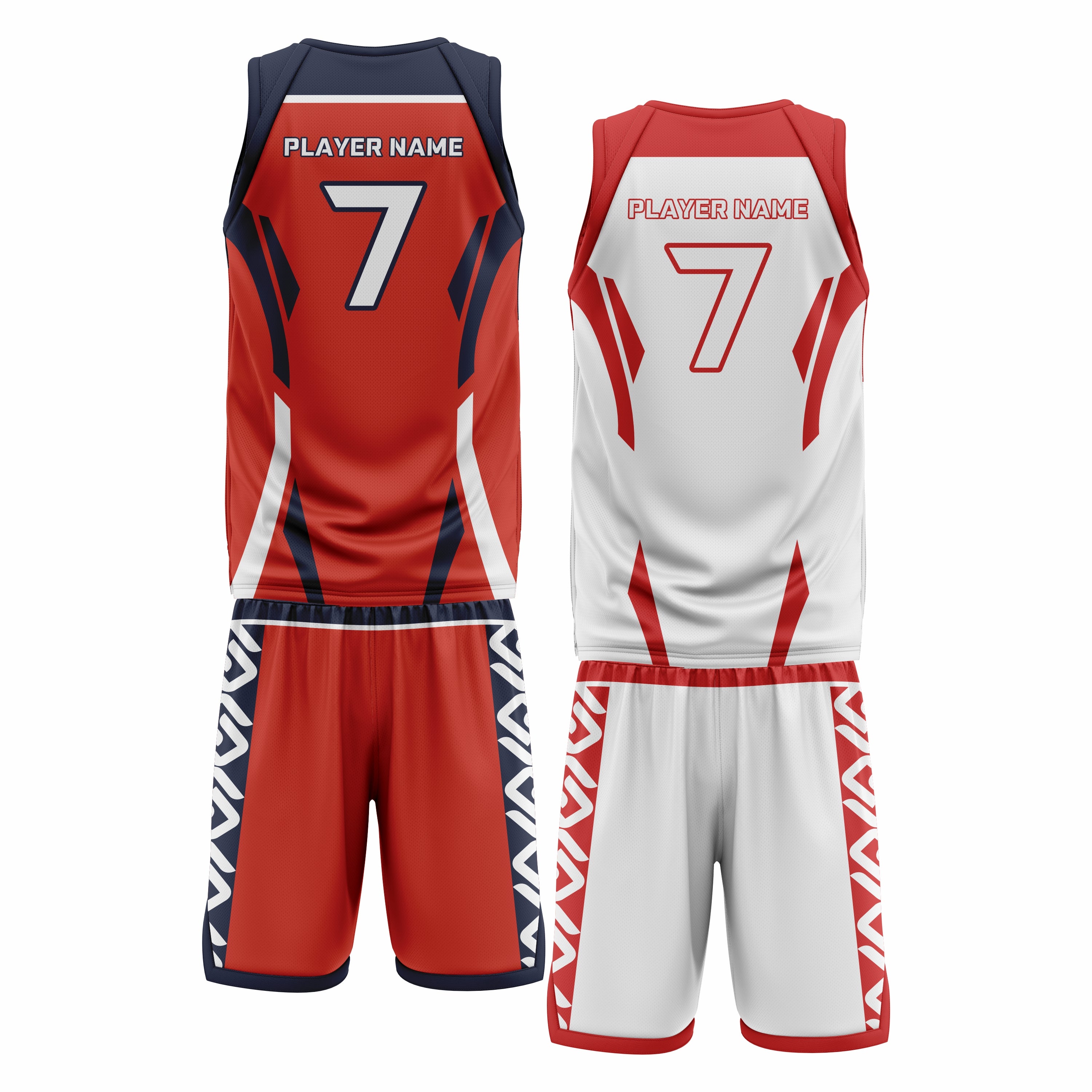 Custom Black Red white Double Side Basketball Uniform Set | Sports Custom Uniform