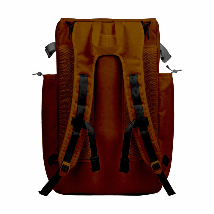 CUSTOM BROWN & ORANGE ELITE BASEBALL/SOFTBALL BACKPACKS