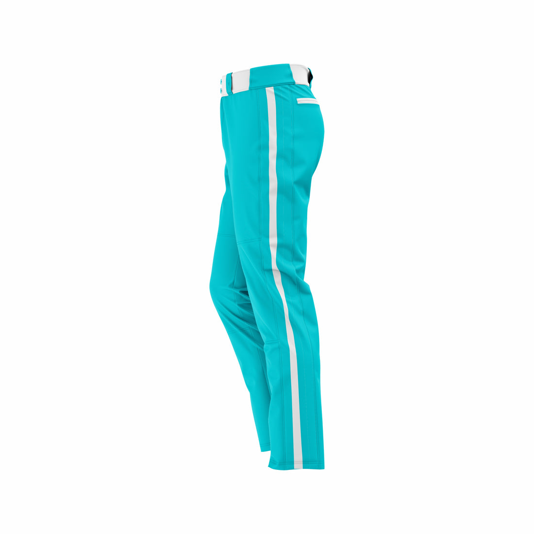Custom Cyan & White Baseball Pant