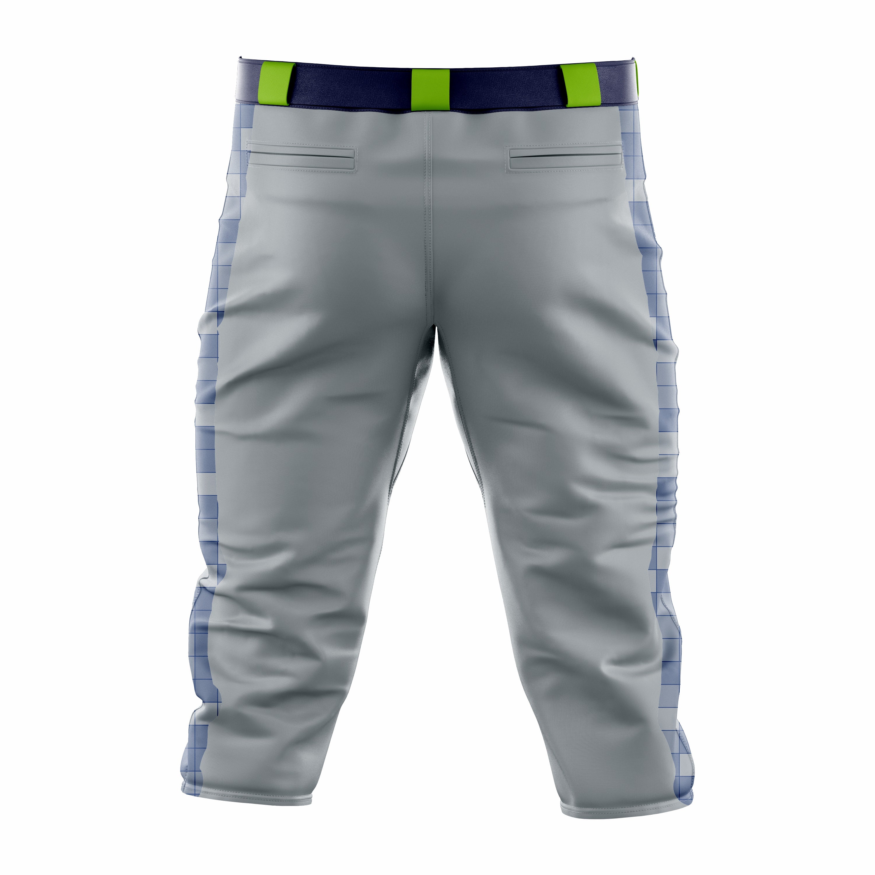 Custom Grey & Green Baseball Knicker Pant