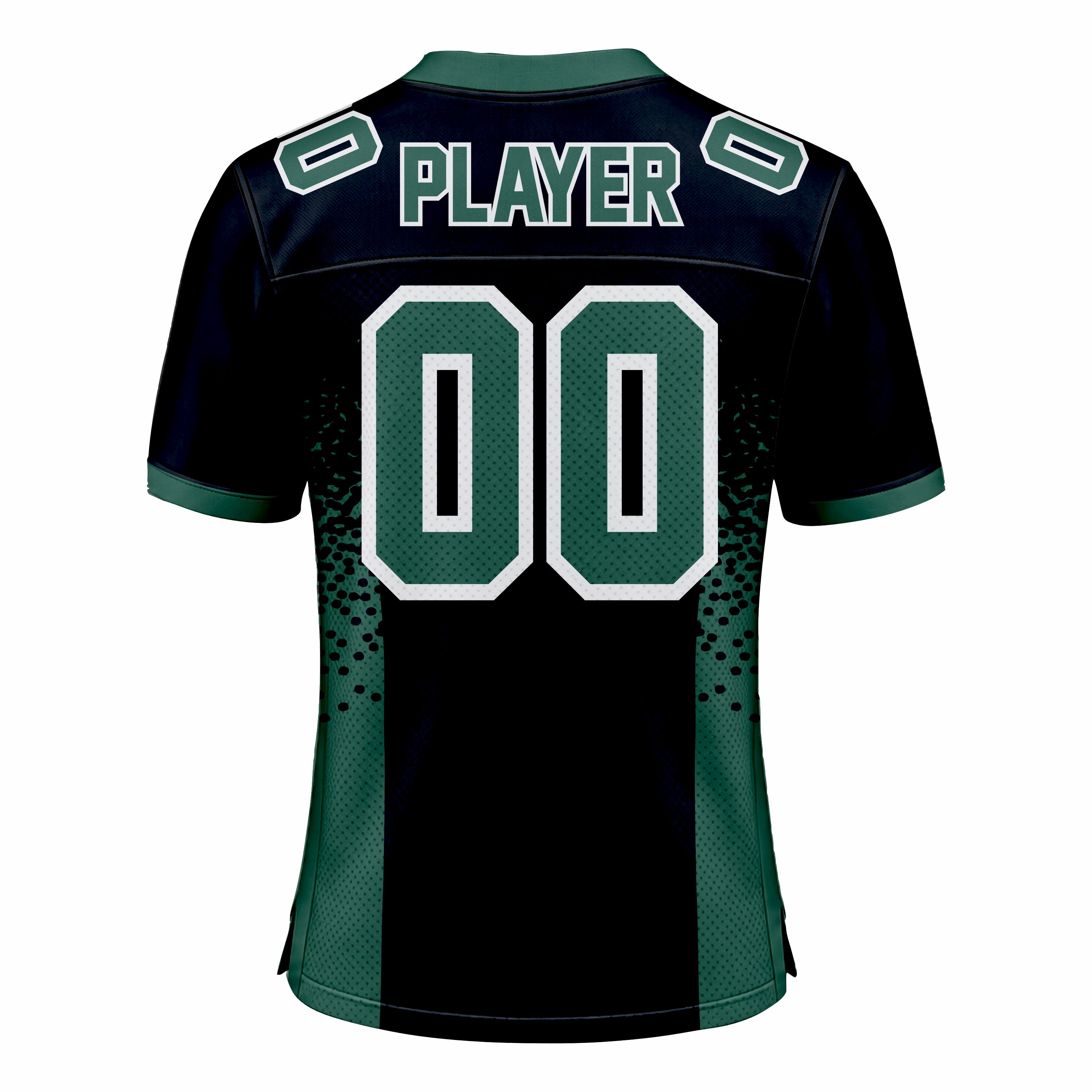 Custom Dark Blue & Green American Football Fan Jersey