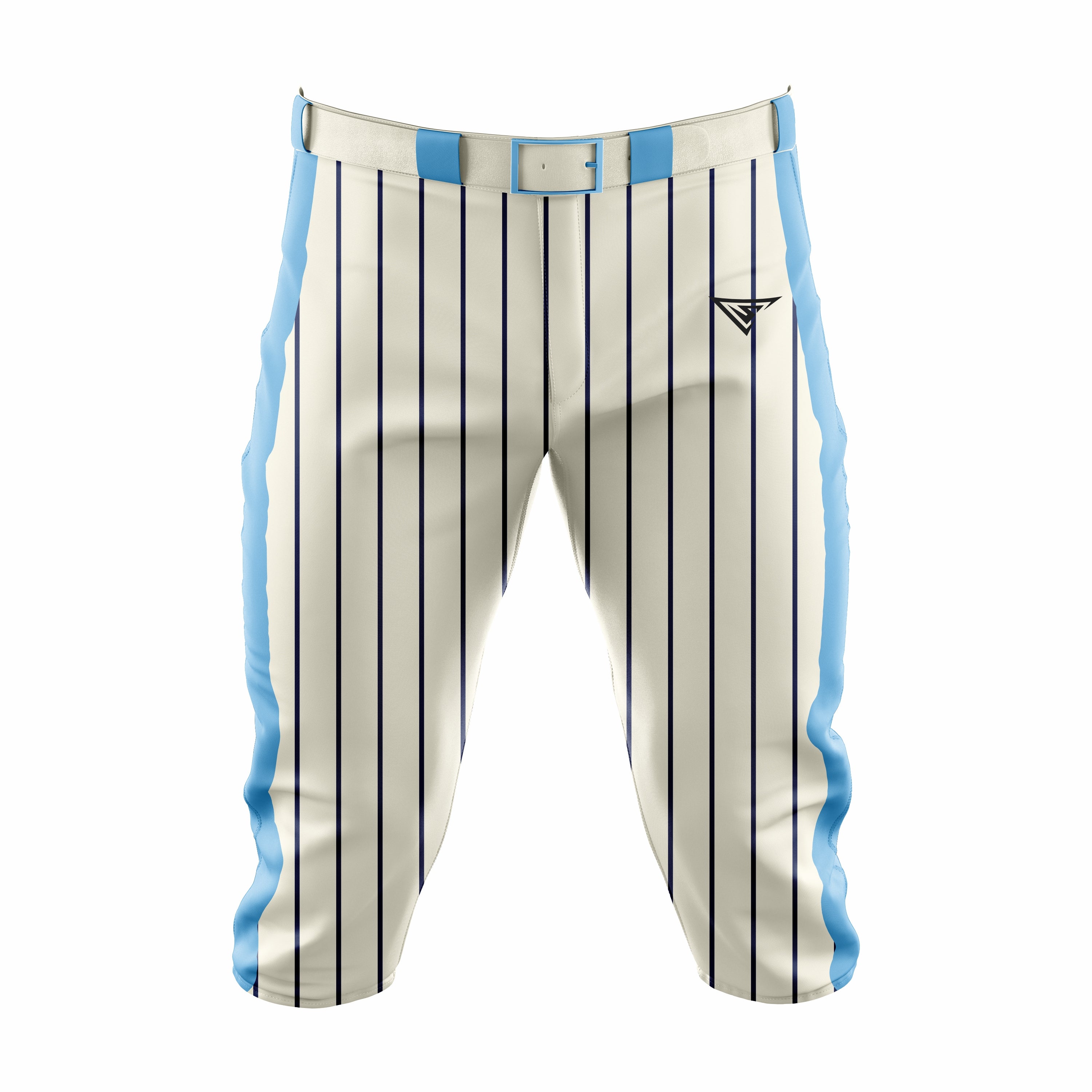 Custom Off White & Cyan softball Knicker Pant