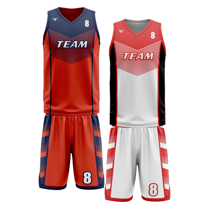 Custom Blue Black White Double Side Basketball Uniform Set | Sports Custom Uniform