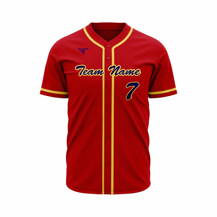 Custom Baseball full Buttons Jersey Sublimated