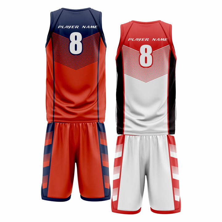 Custom Blue Black White Double Side Basketball Uniform Set | Sports Custom Uniform