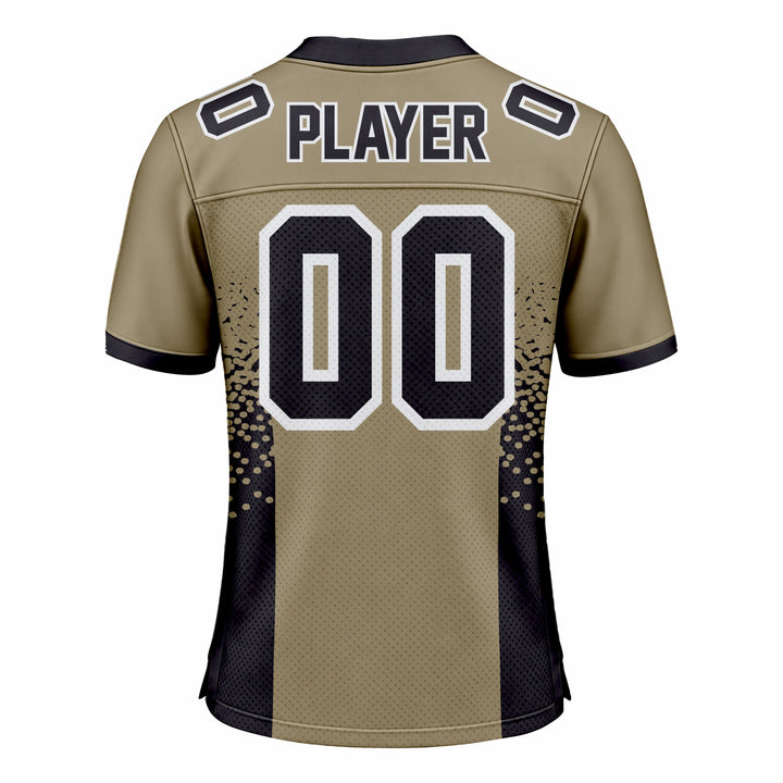 Custom Olive & Black American Football Fan Jersey
