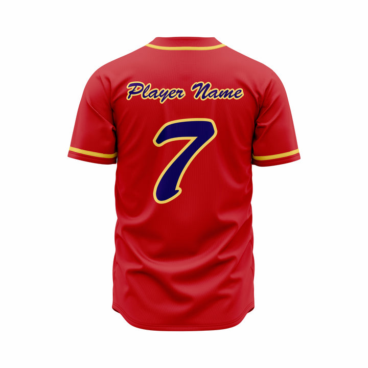 Custom Baseball full Buttons Jersey Sublimated
