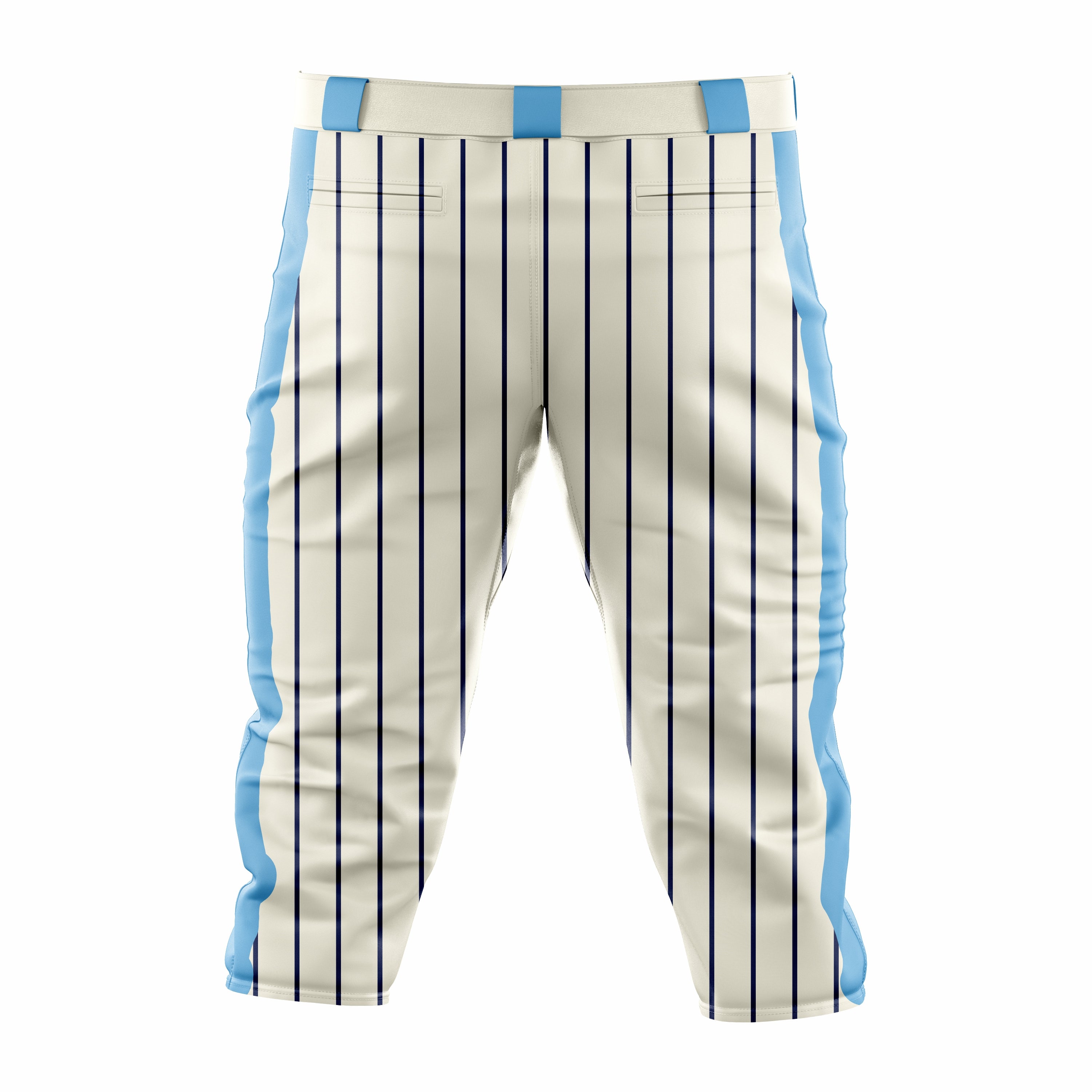 Custom Off White & Cyan softball Knicker Pant