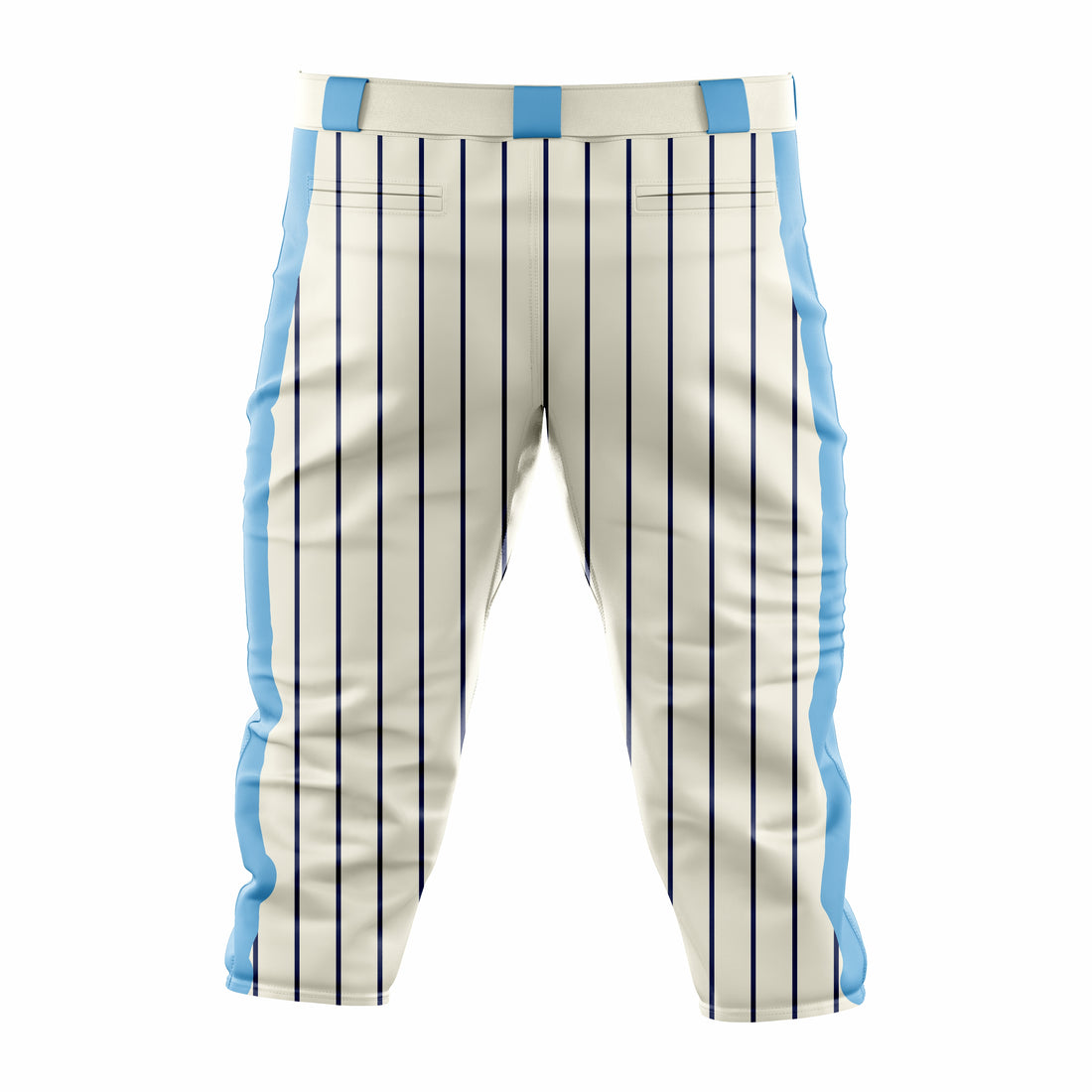 Custom Off White & Cyan softball Knicker Pant