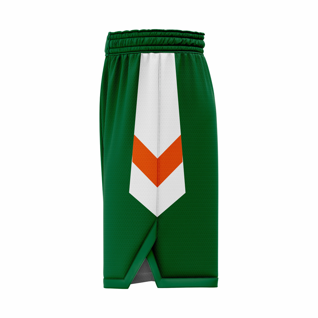 Custom Green, Orange & White Authentic Basketball Shorts