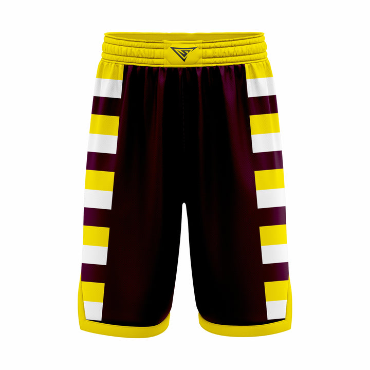 Custom Black, Yellow & White Authentic Basketball Shorts