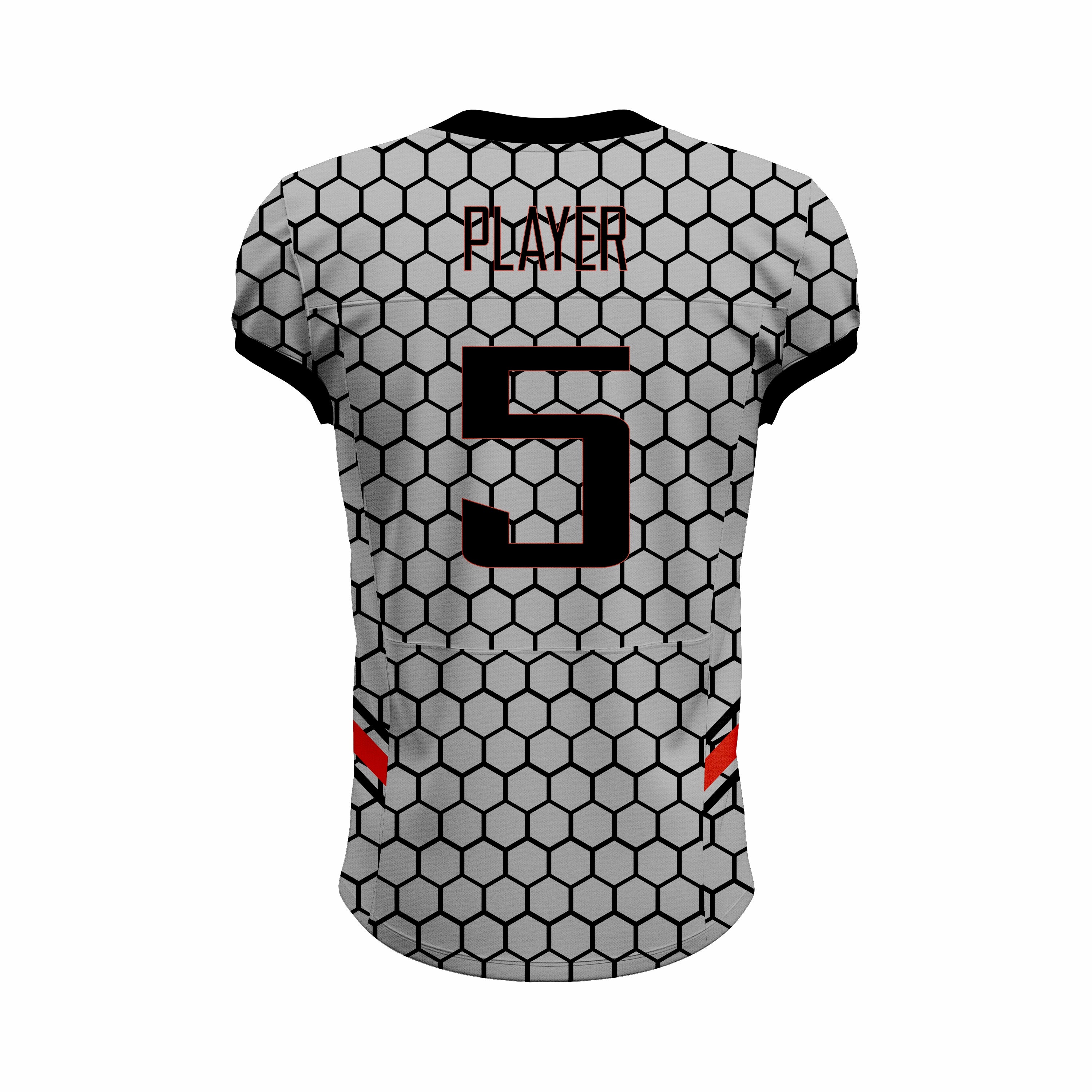 Custom Grey & Black American Football Jersey