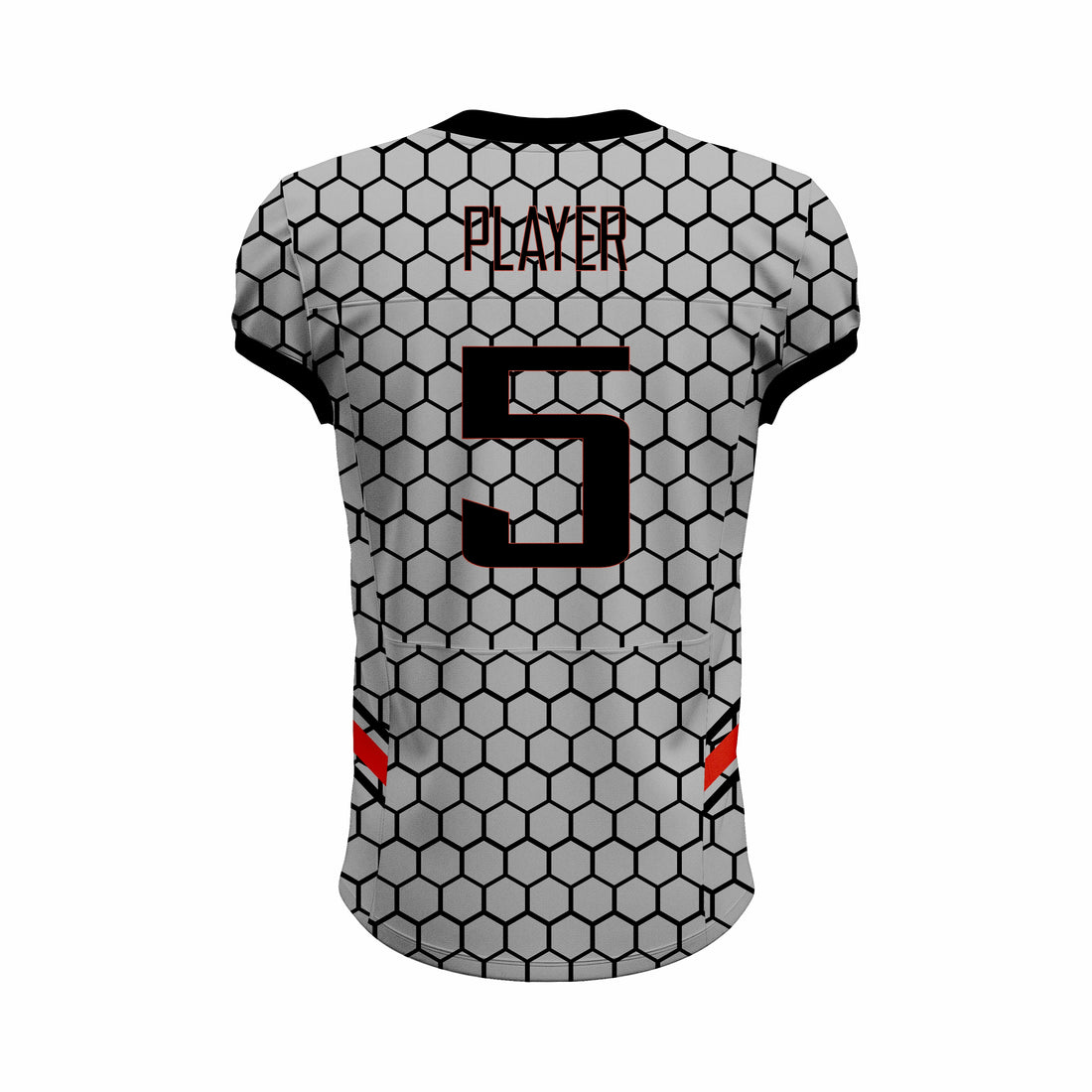 Custom Grey & Black American Football Jersey