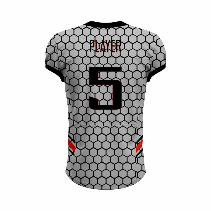 Custom Grey & Black American Football Jersey