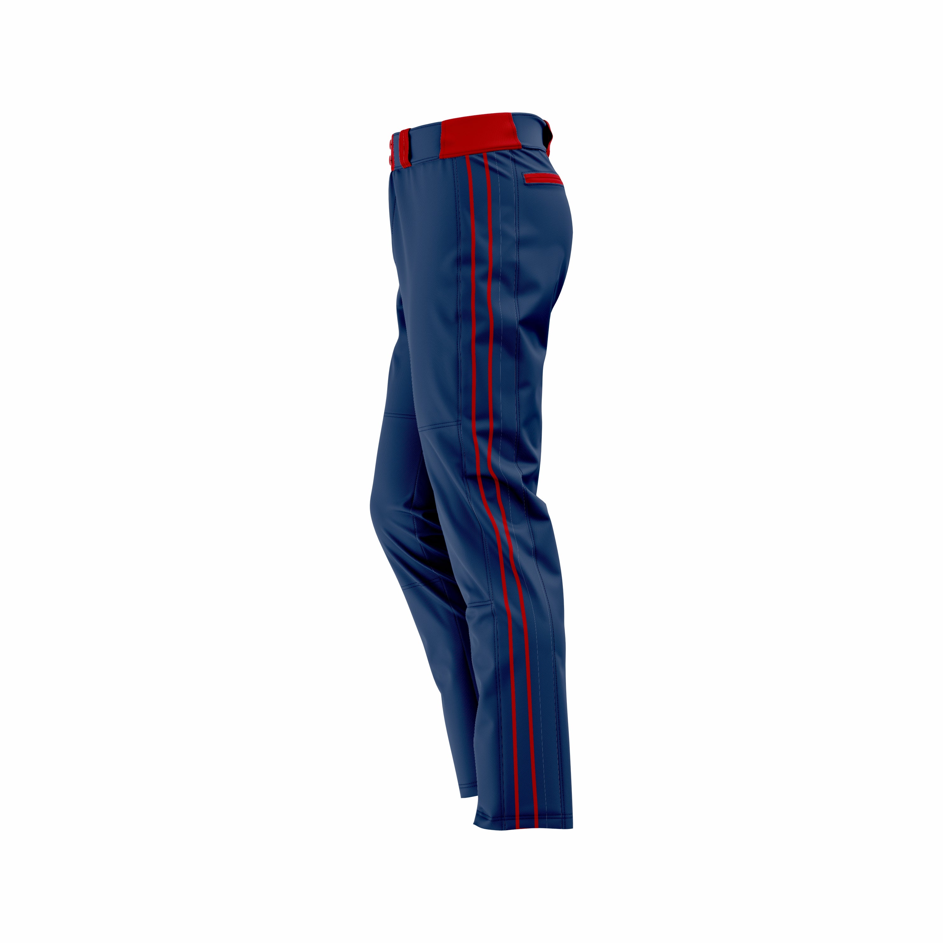 Custom Blue & Red Baseball Pant