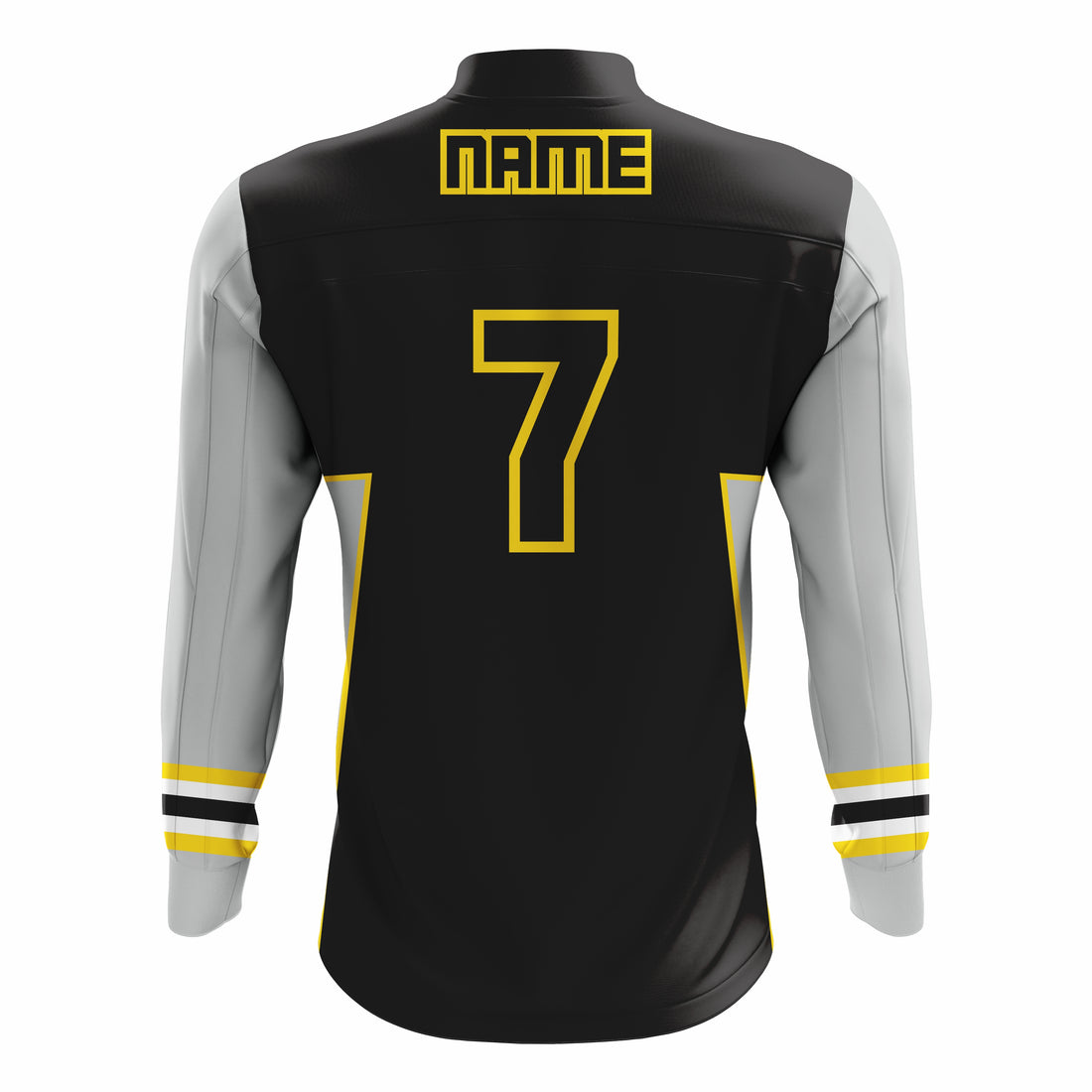 Custom Black, Grey & Yellow ¼ ZIP LONG SLEEVE WARM UP SOFTBALL JACKET