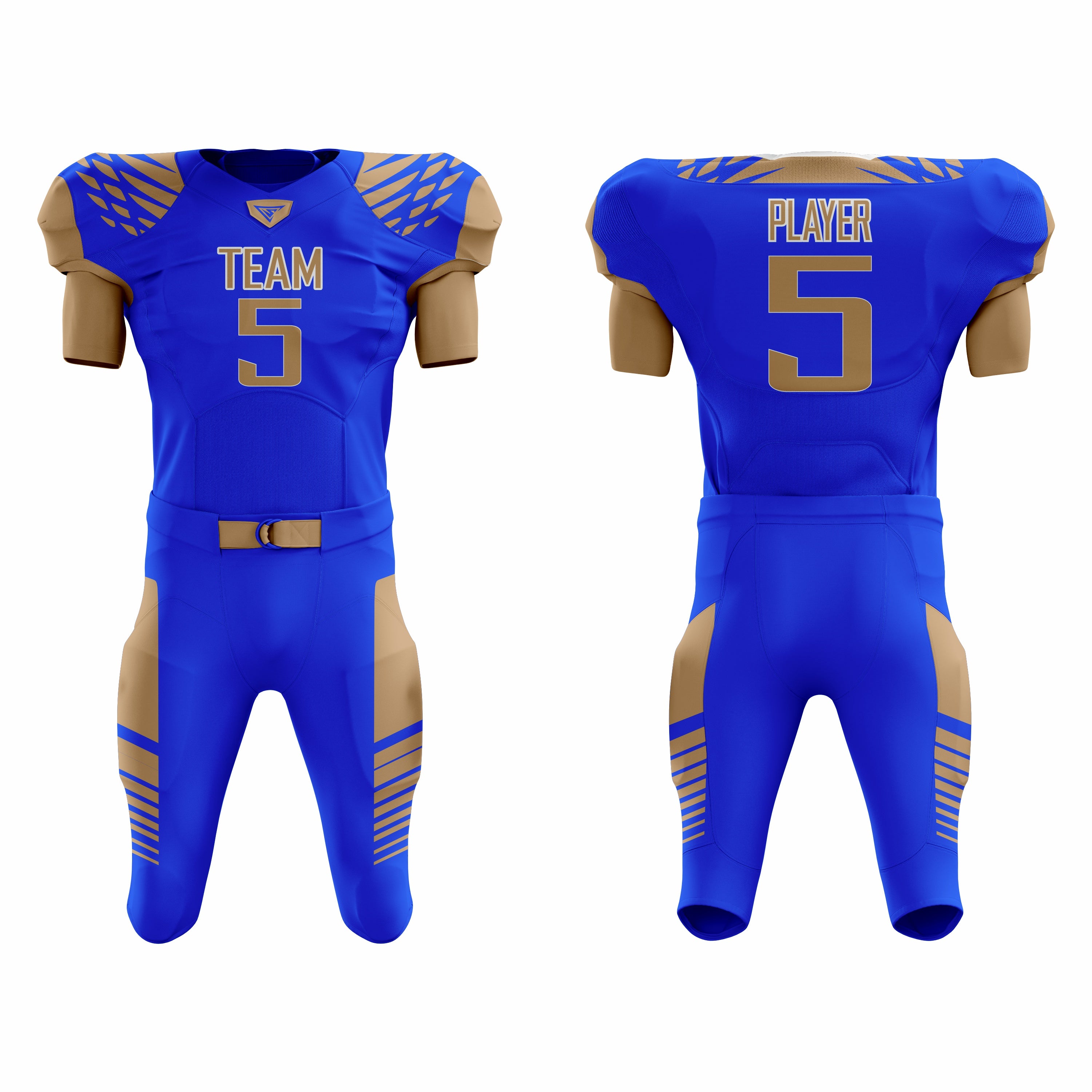 CUSTOM BLUE AMERICAN FOOTBALL UNIFORM