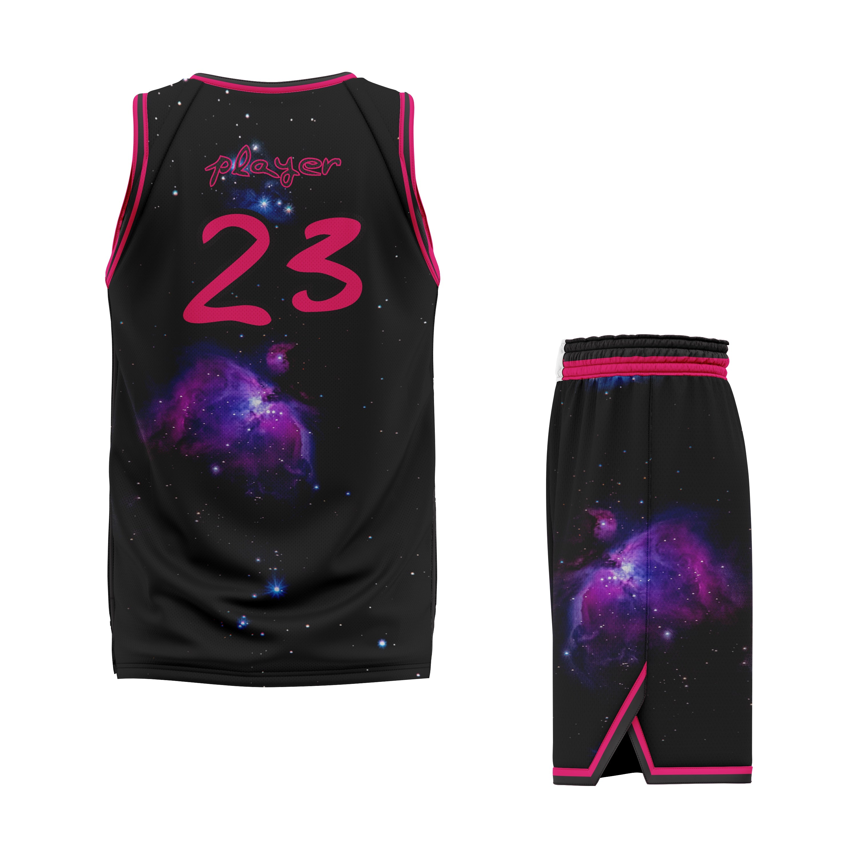 CUSTOM BLACK RED BASKETBALL UNIFORM