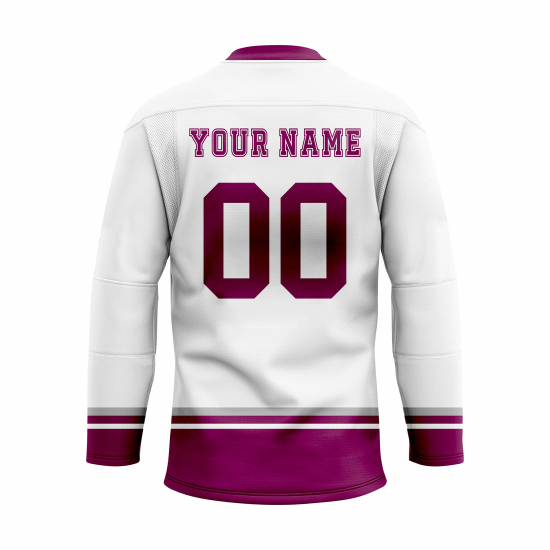 Custom white Maroon Laced Hockey jersey