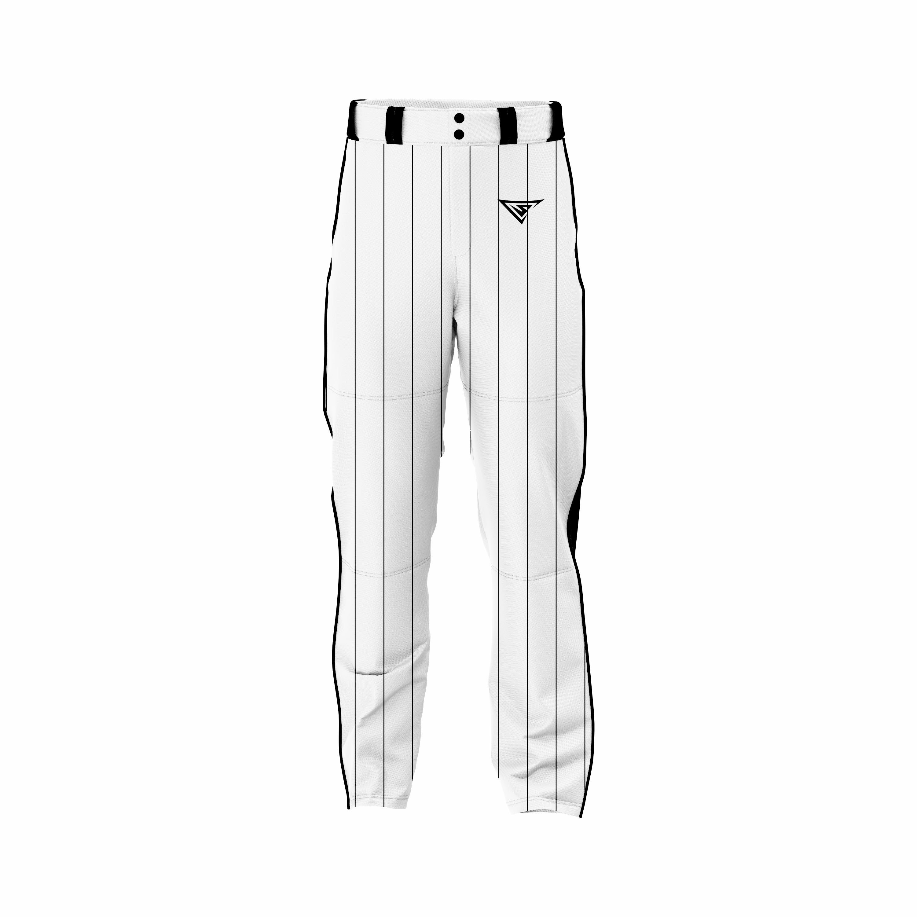 Custom White & Black Baseball Pant