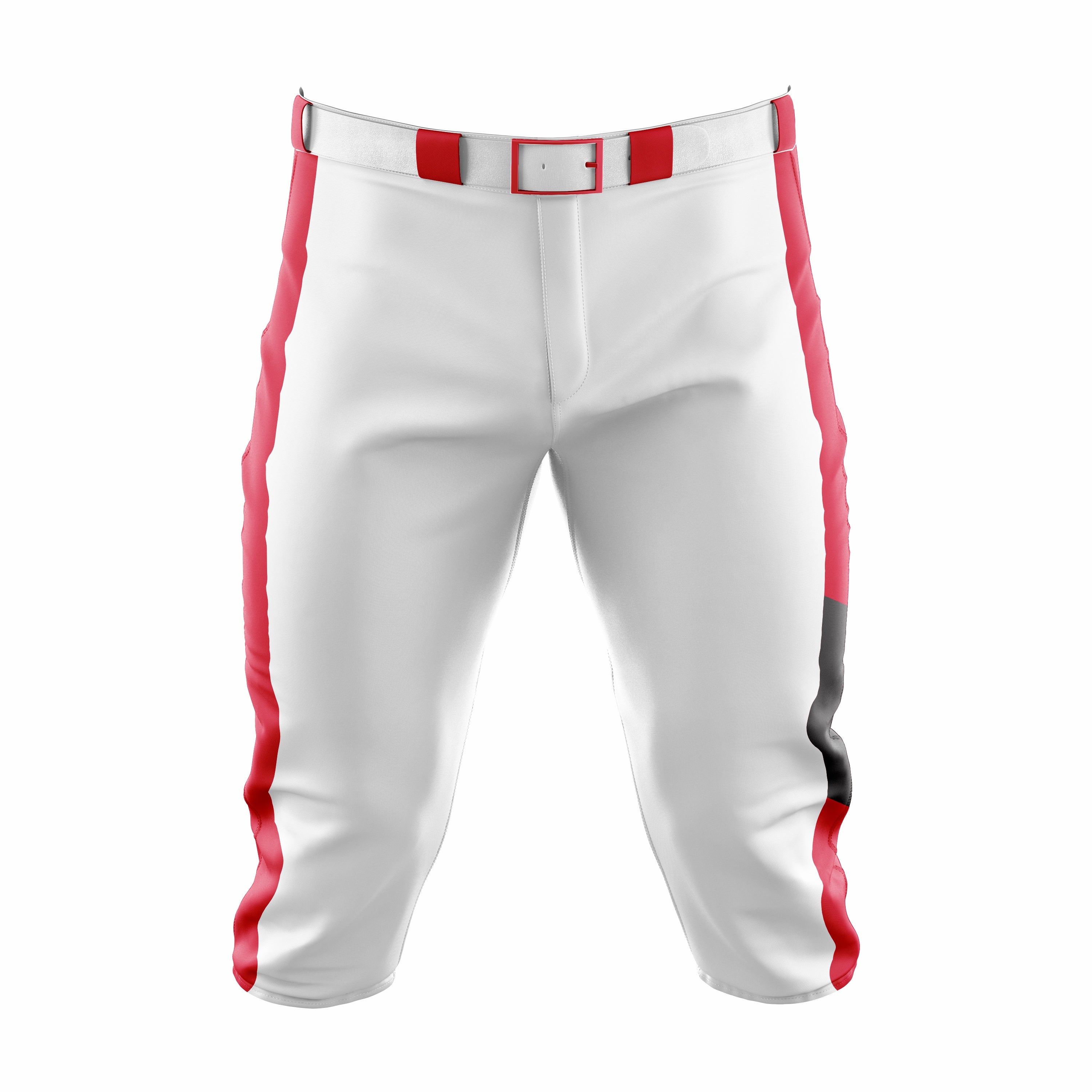 Custom White, Red & Black Baseball Knicker Pant