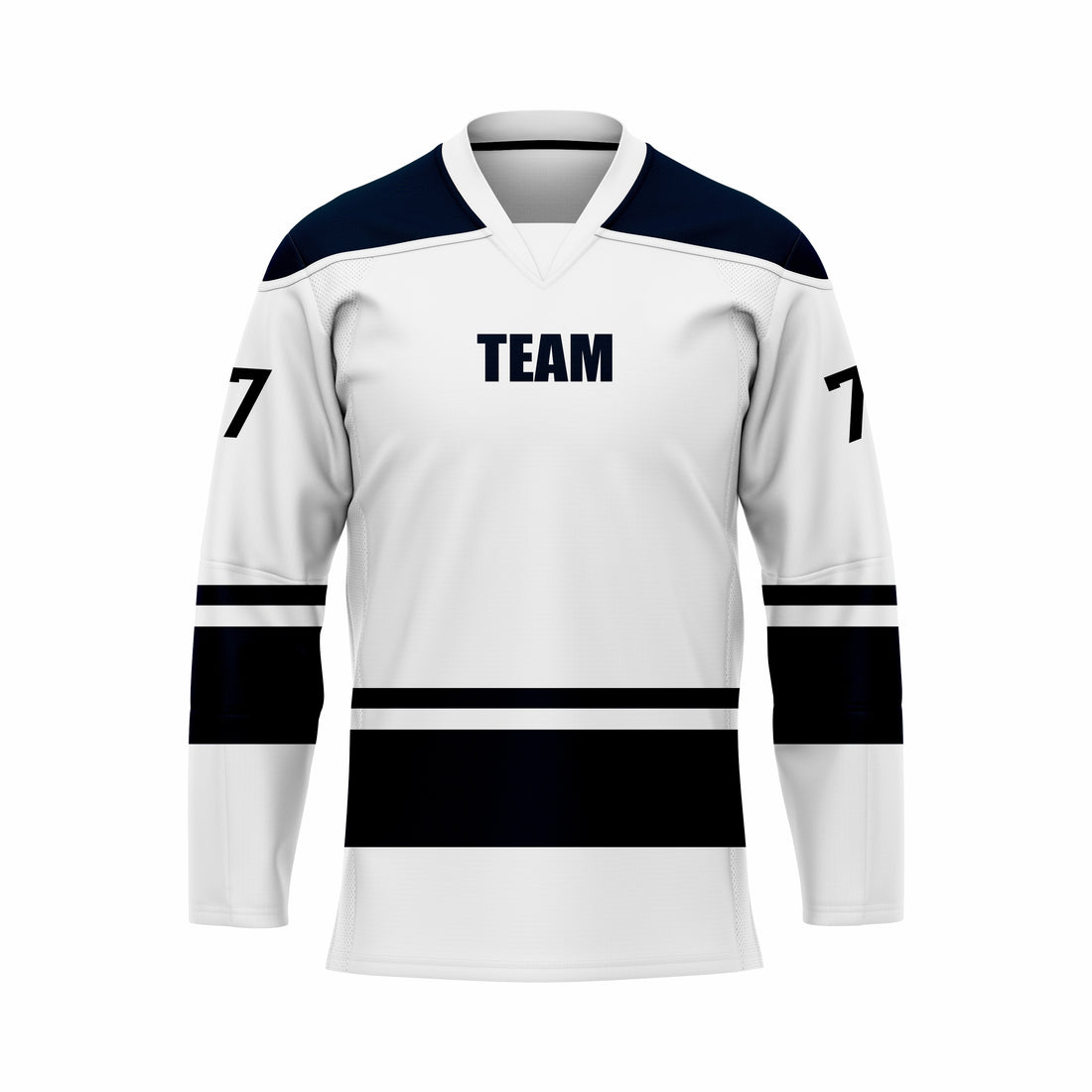 Custom Black & White V-Neck Hockey jersey