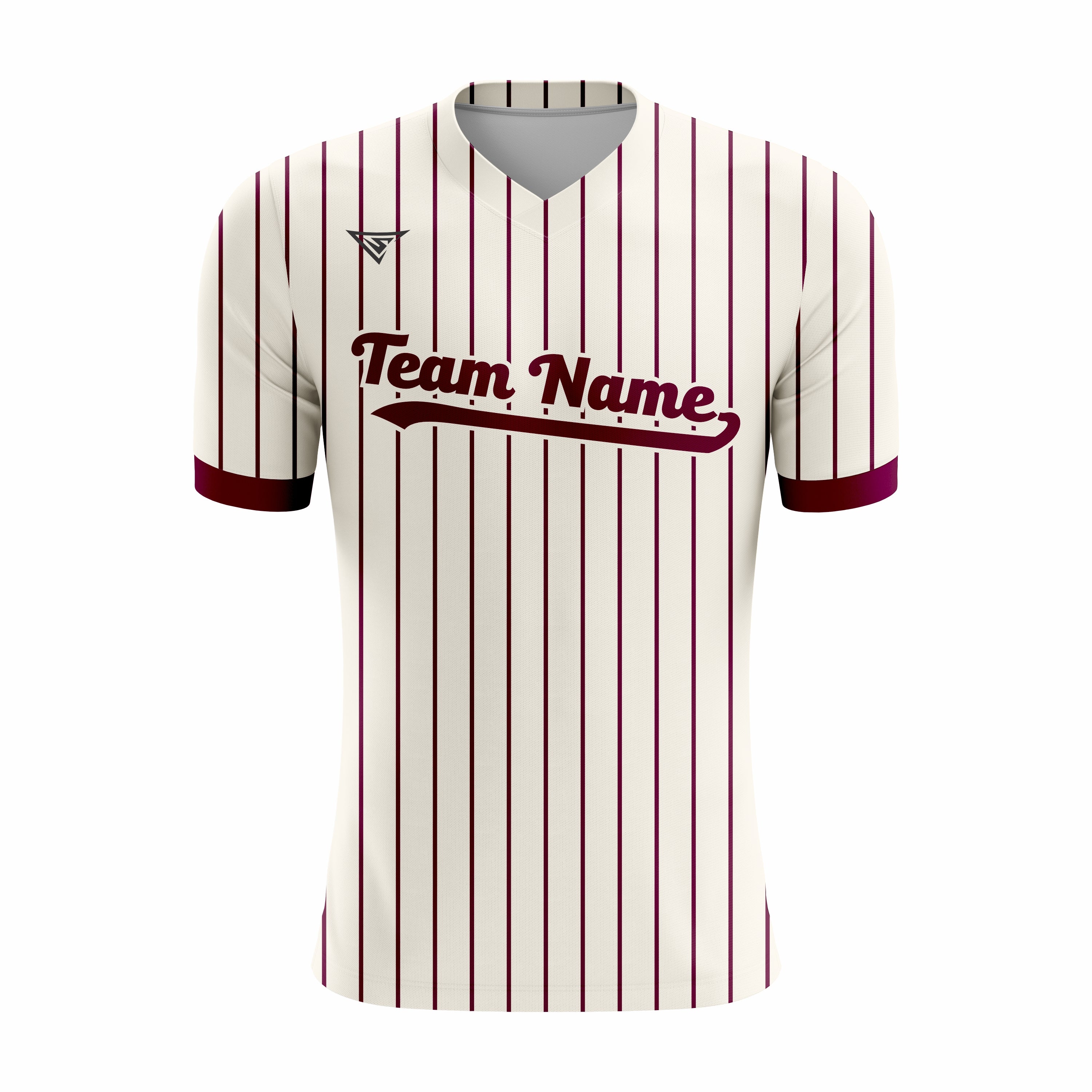 Custom Off White & Brown V-Neck Softball Jerseys
