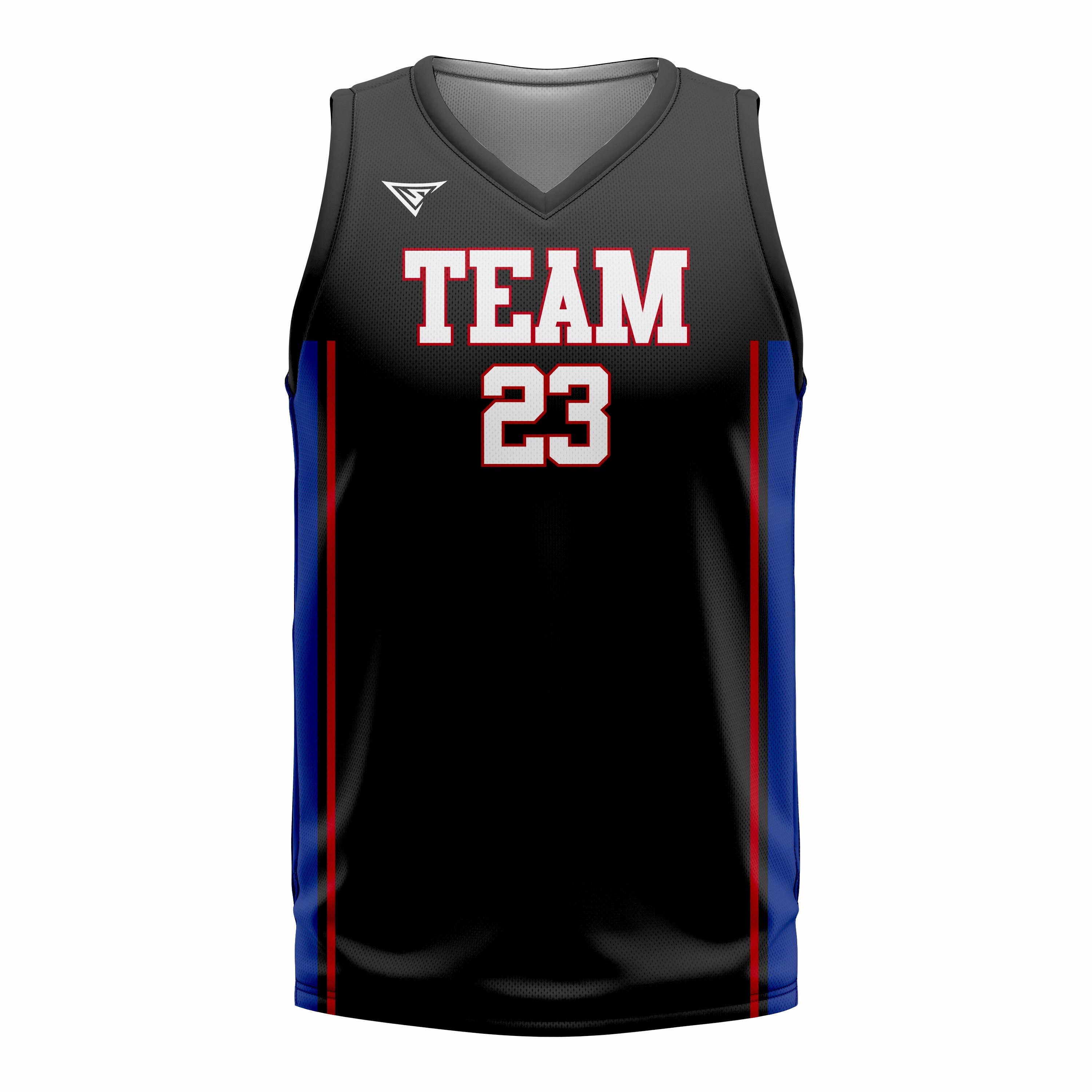 Custom Black white Blue Basketball Jersey | Sports Custom Uniform