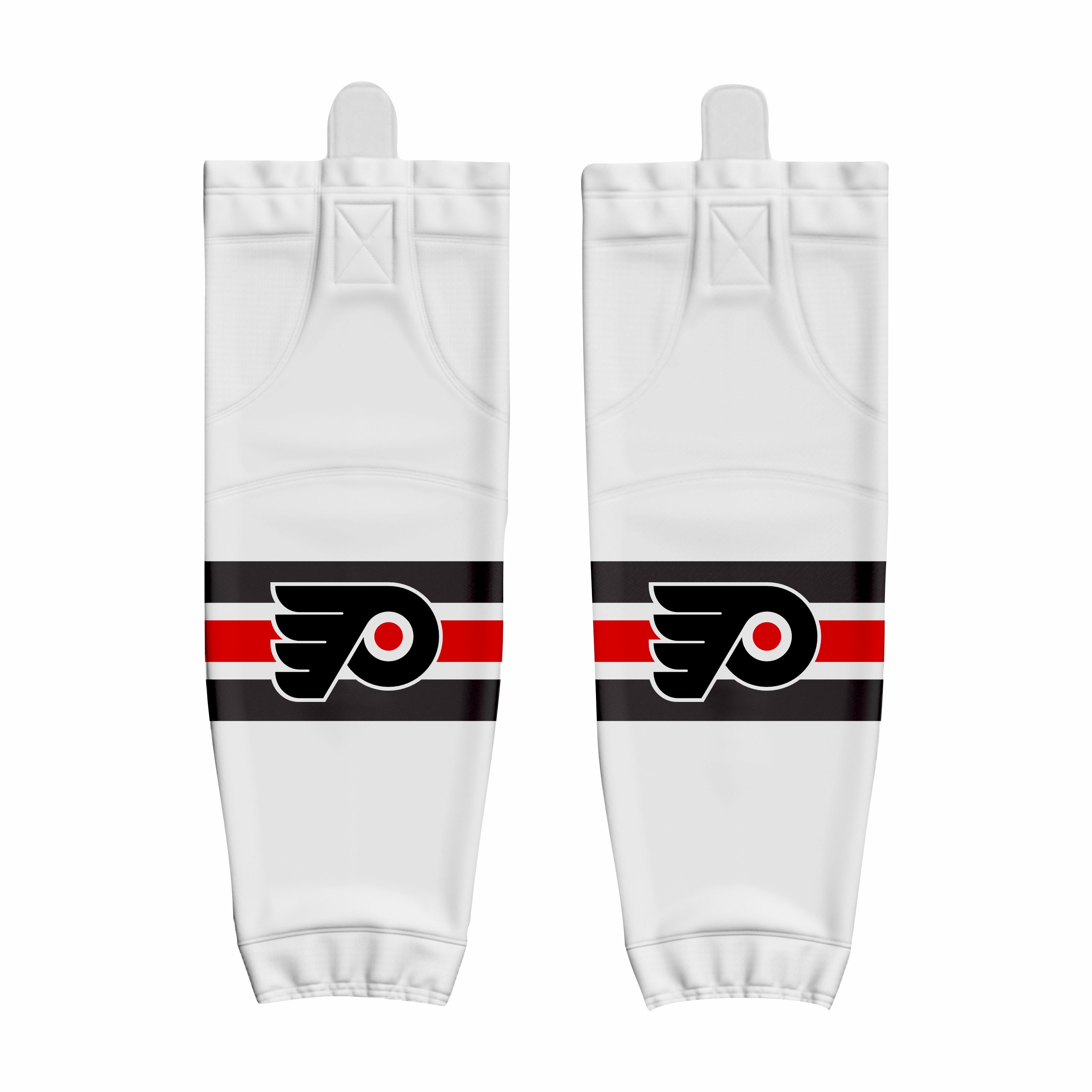 Custom White Black Hockey Socks
