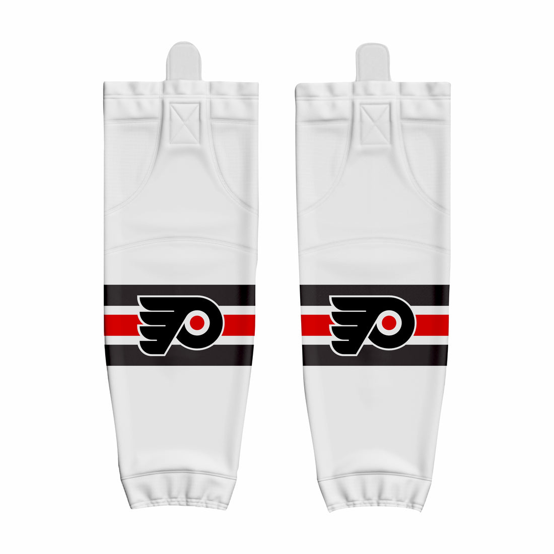Custom White Black Hockey Socks