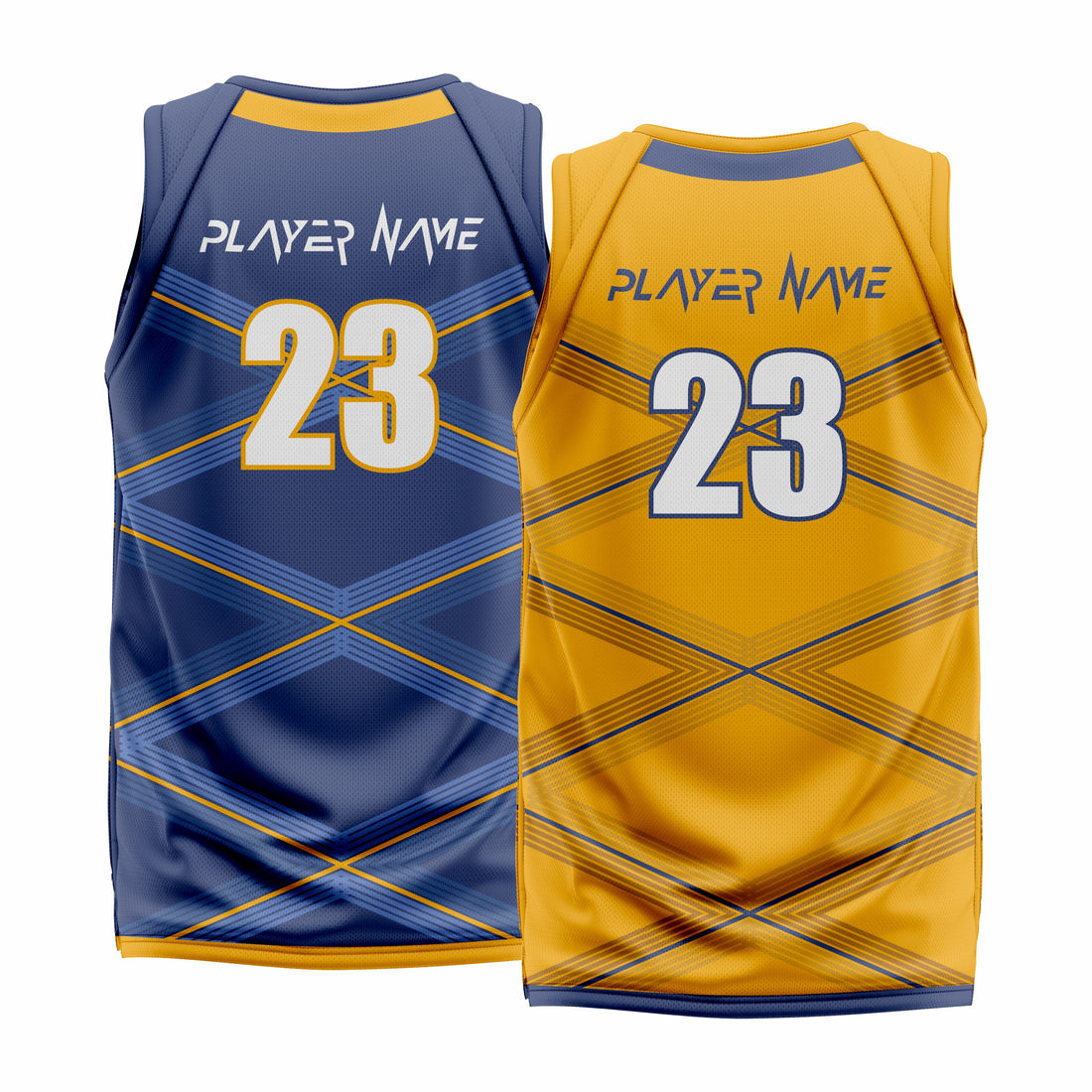Custom Reversible V-Neck Basketball Jerseys