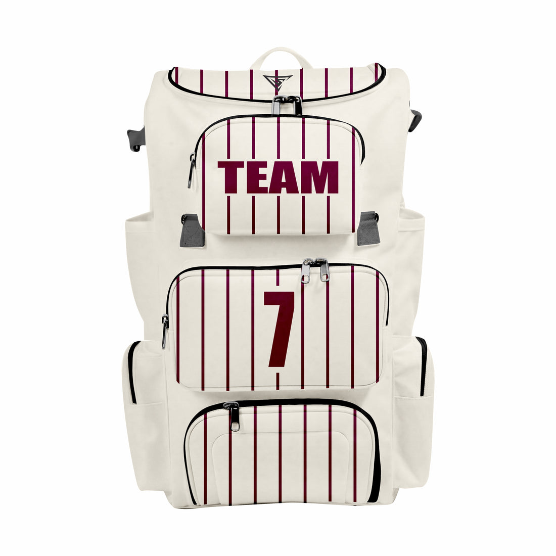 CUSTOM OFF WHITE & BROWN ELITE BASEBALL/SOFTBALL BACKPACKS