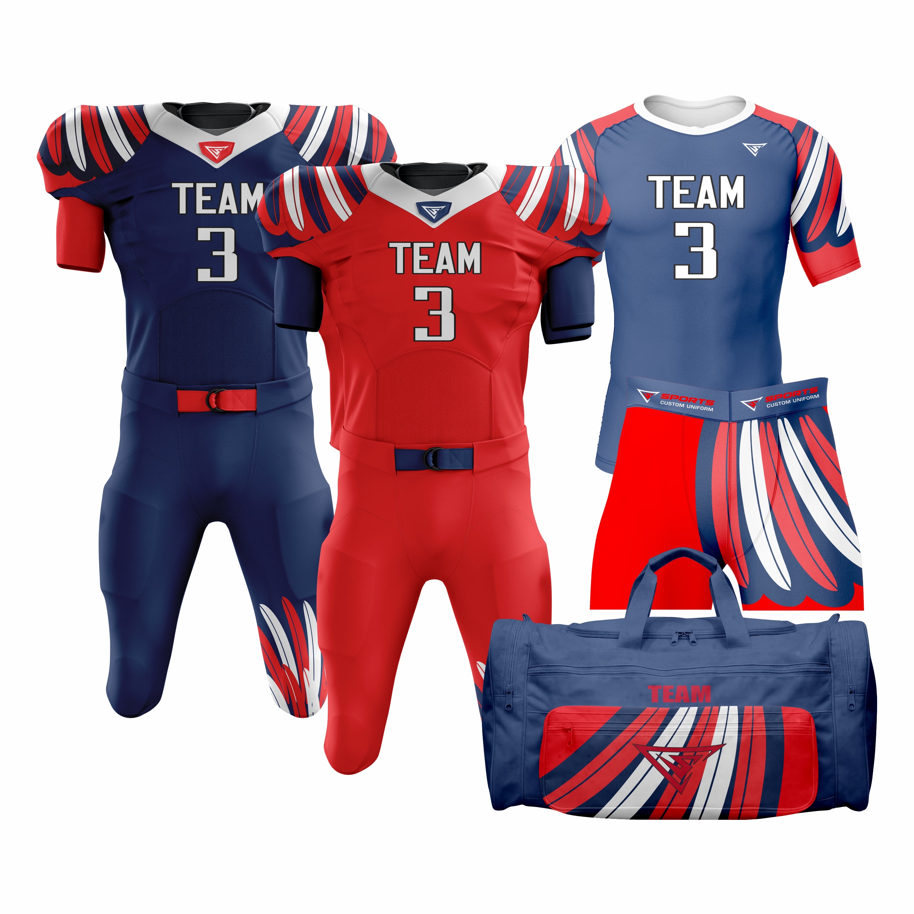 CUSTOM FOOTBALL TEAM UNIFORM PACKAGE DIAMOND PRO