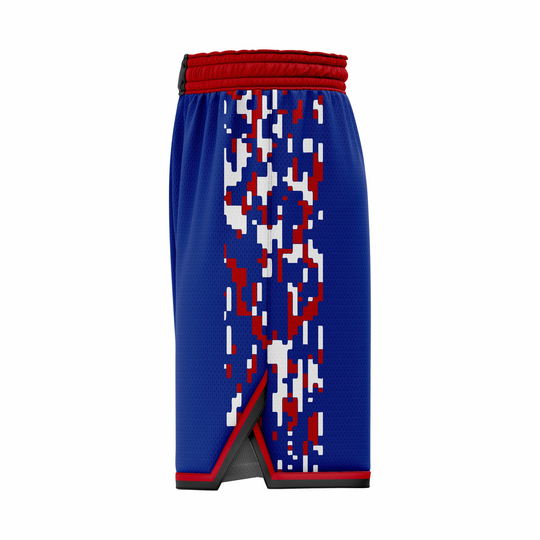 Custom Blue, Red & White Authentic Basketball Shorts