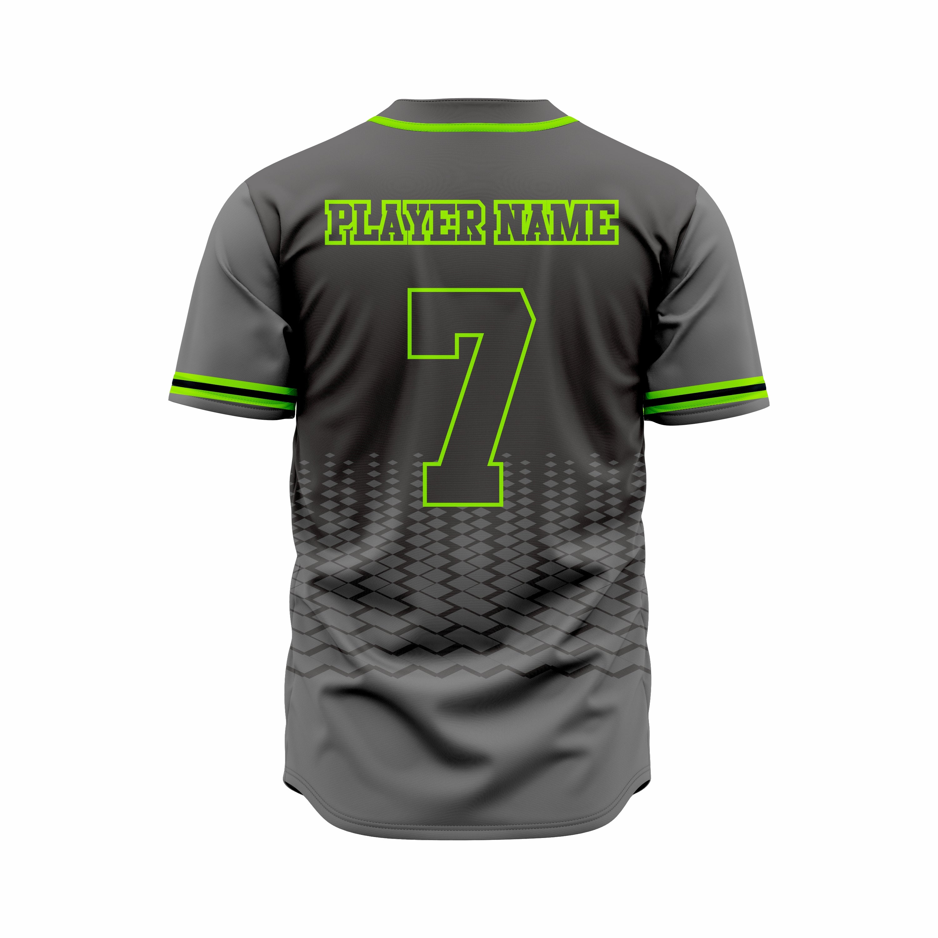 Custom Black & Green Authentic Softball full Buttons Jersey
