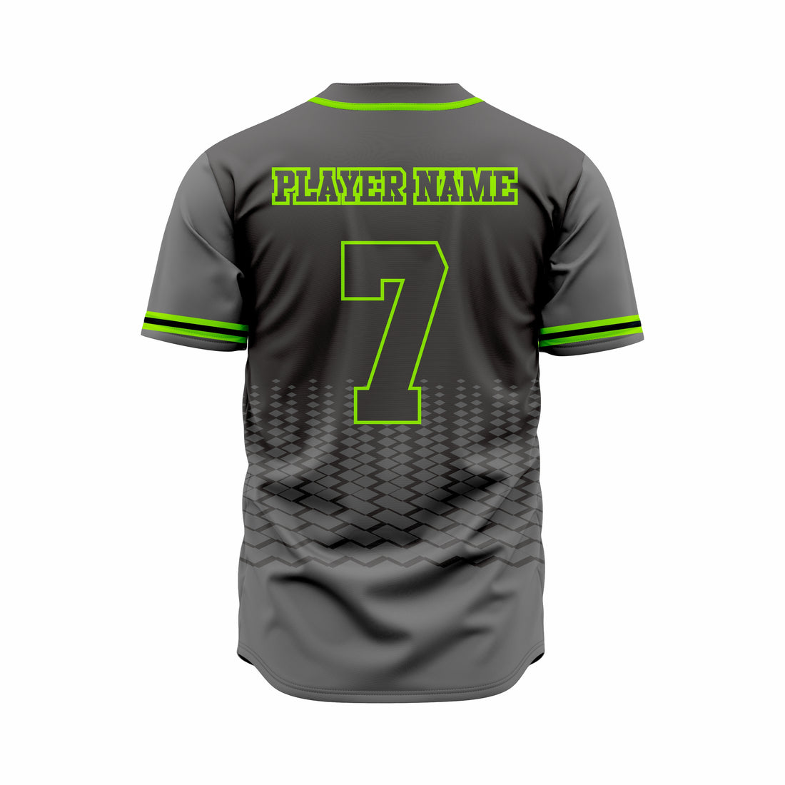 Custom Black & Green Authentic Softball full Buttons Jersey