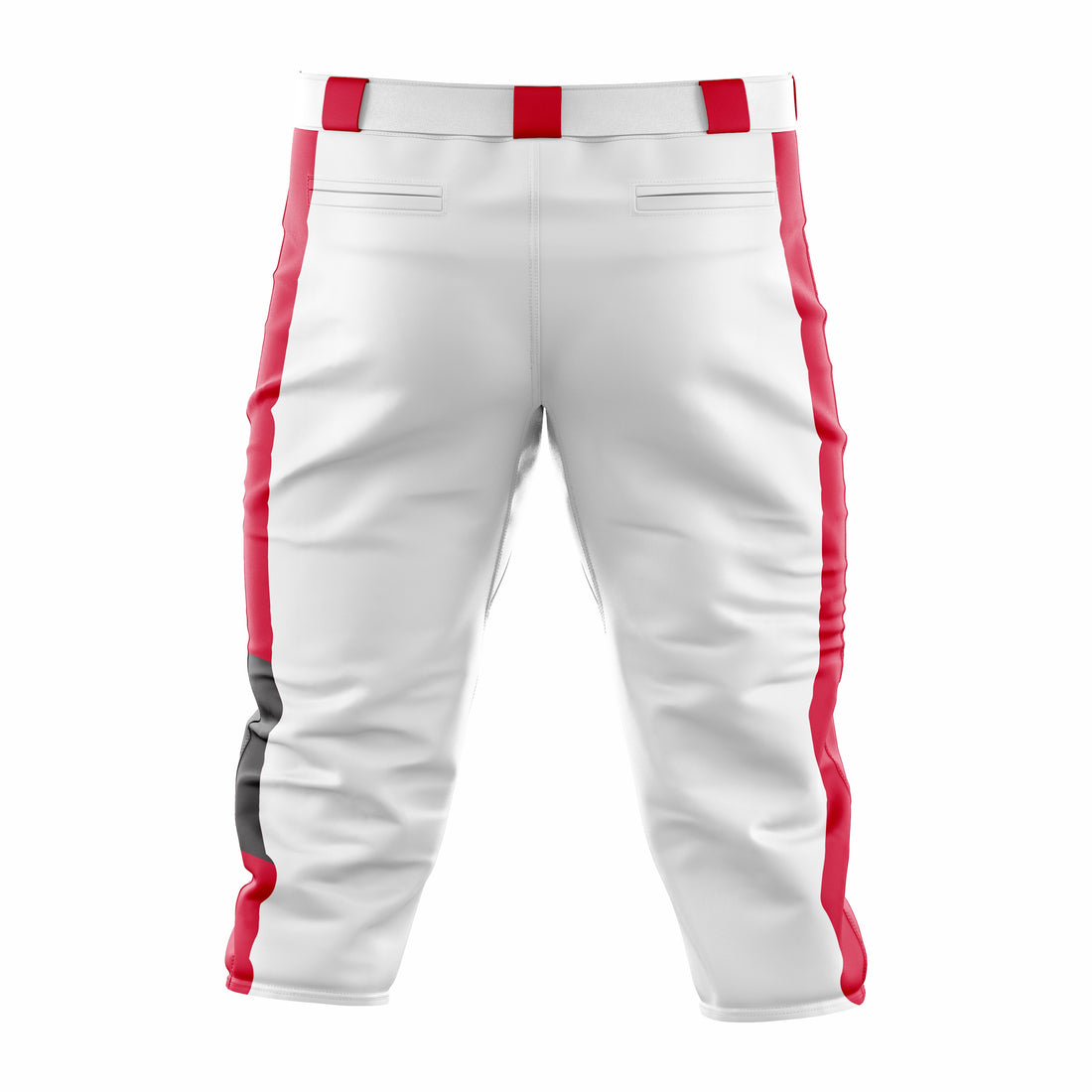 Custom White, Red & Black Baseball Knicker Pant