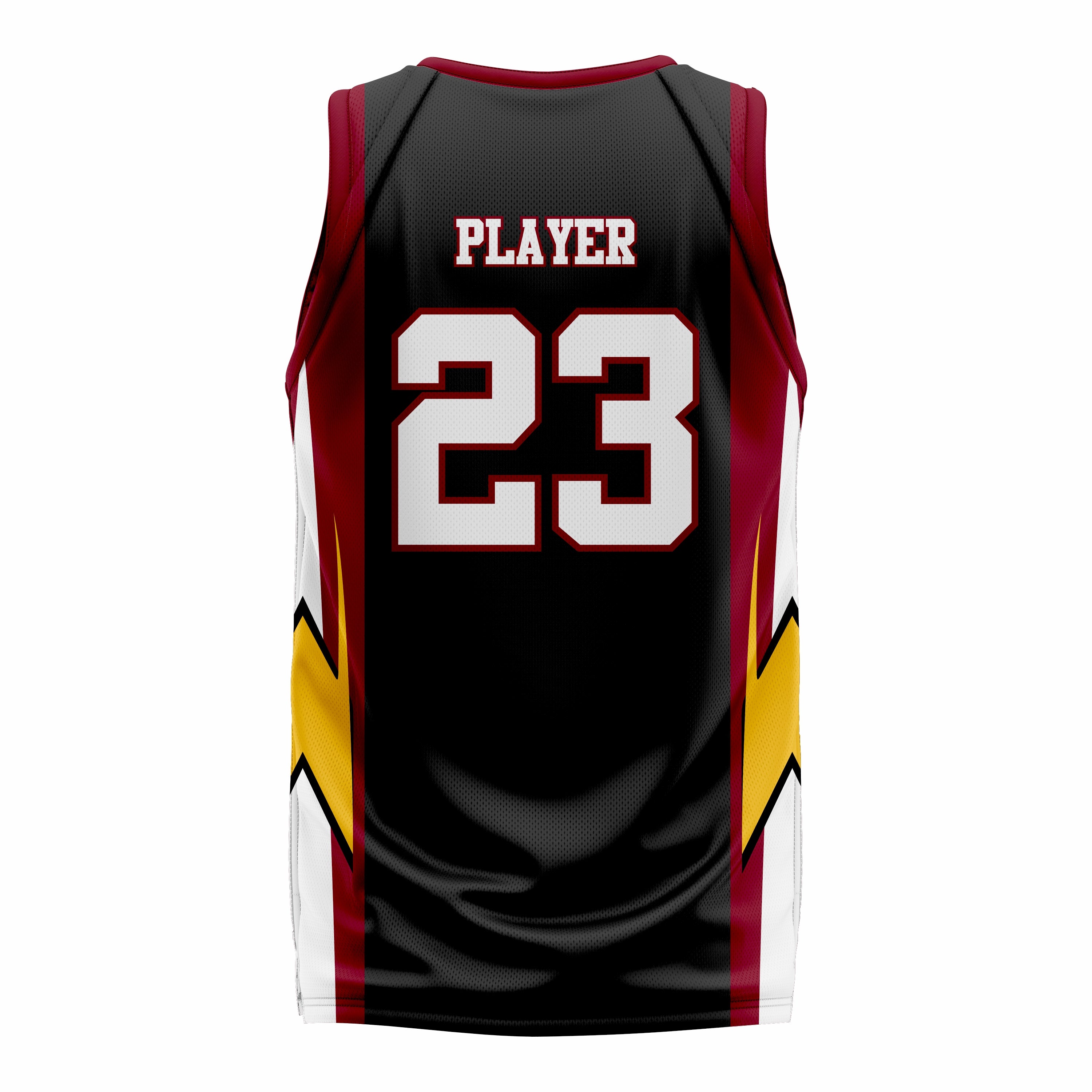Custom Black Maroon Yellow Basketball Jersey | Sports Custom Uniform