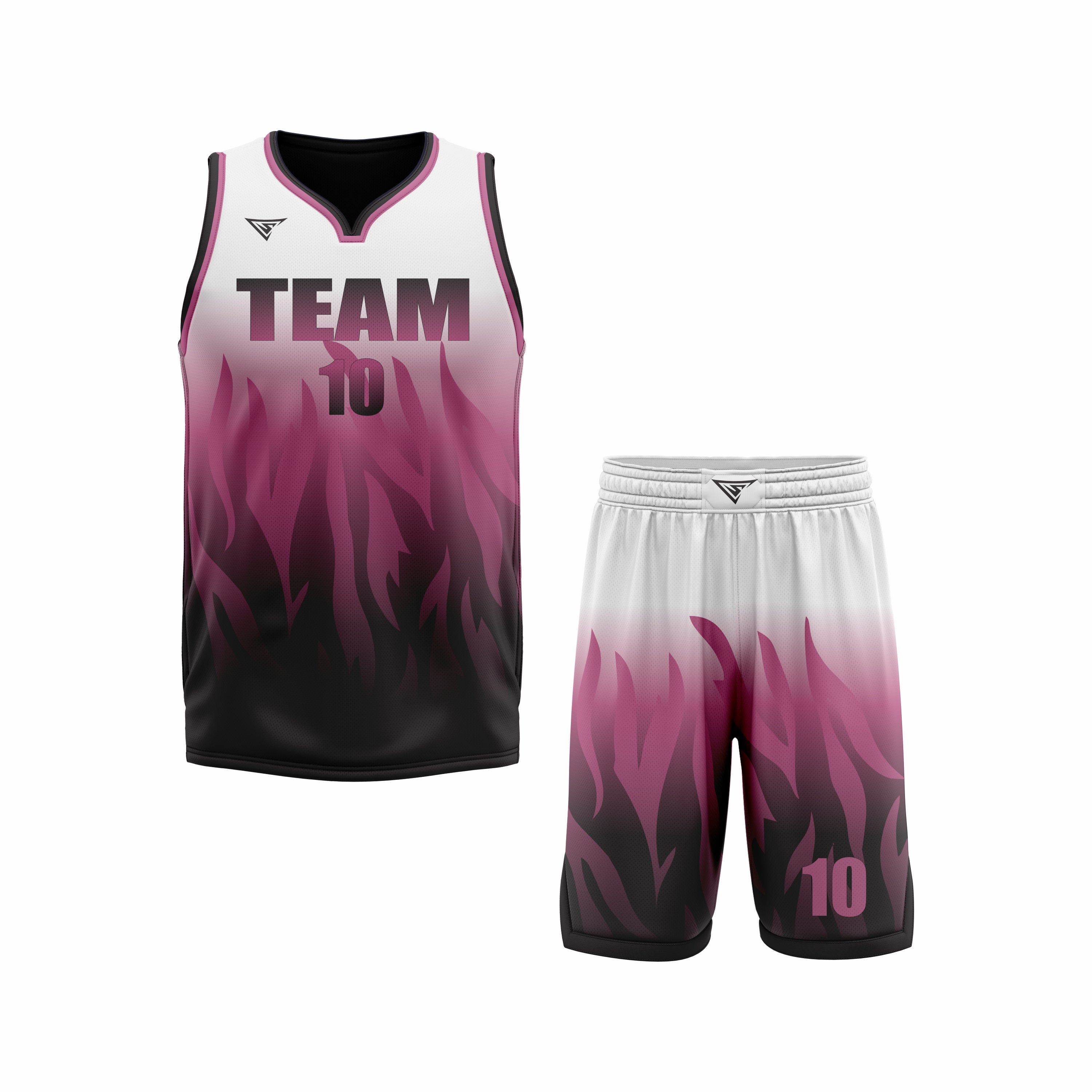 CUSTOM WHITE MAROON BASKETBALL UNIFORM