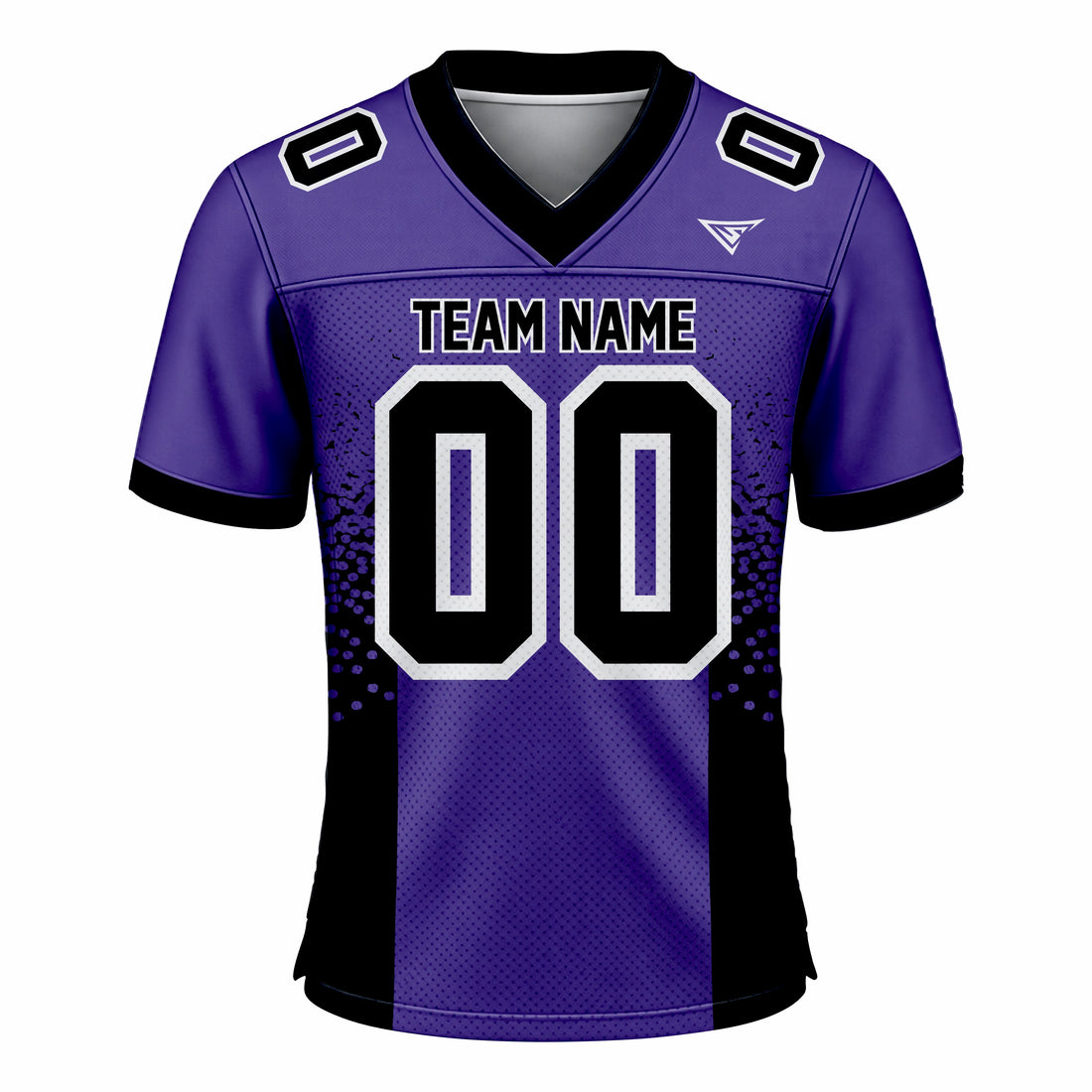 Custom Purple & Black American Football Fan Jersey
