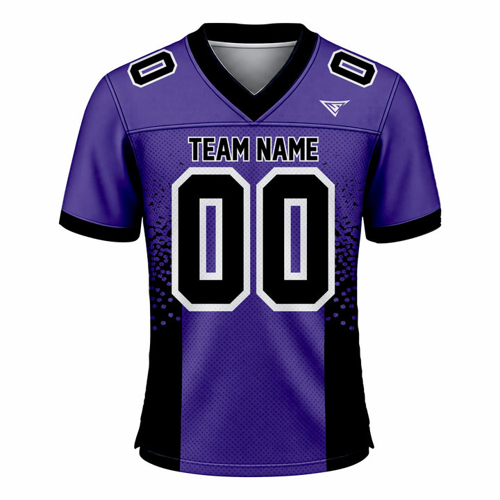 Custom Purple & Black American Football Fan Jersey