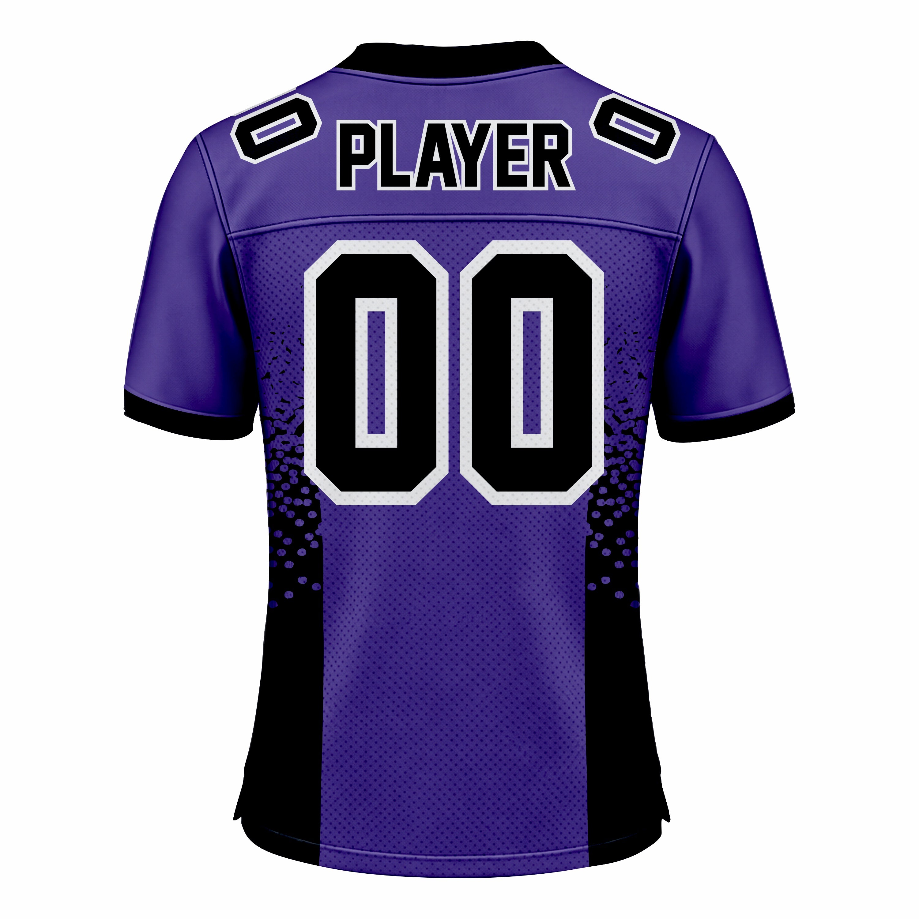 Custom Purple & Black American Football Fan Jersey