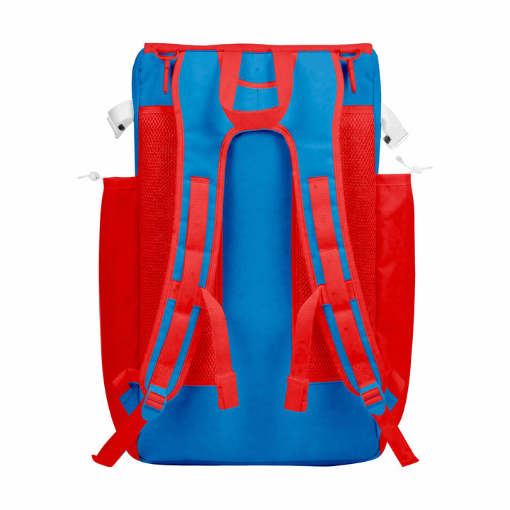CUSTOM BLUE & RED ELITE BASEBALL/SOFTBALL BACKPACKS