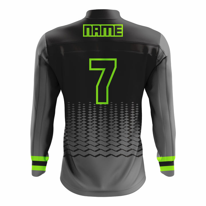 Custom Black & Green ¼ ZIP LONG SLEEVE CAGE JACKET