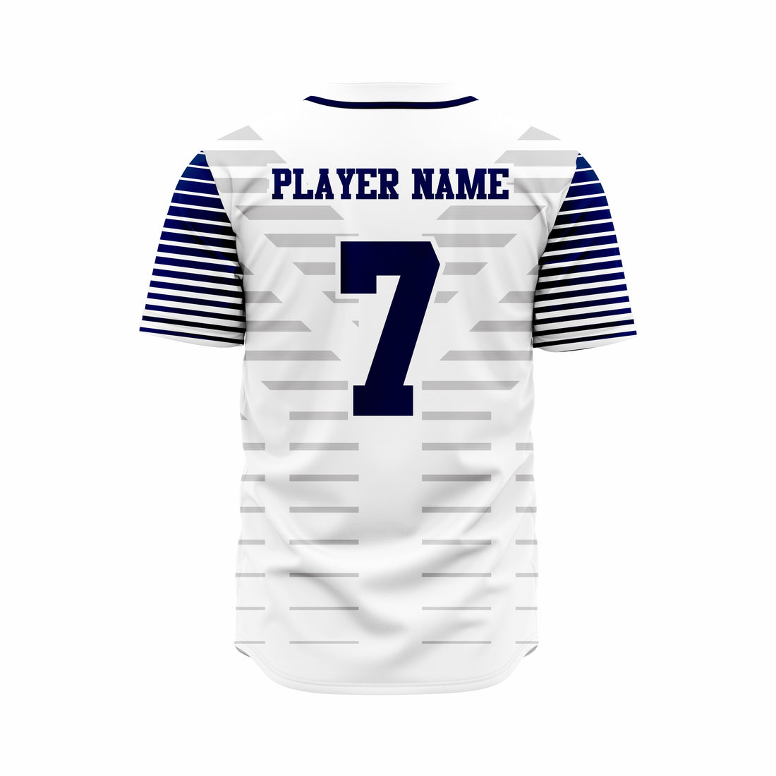 Custom White, Grey & Dark Blue Authentic Softball full Buttons Jersey