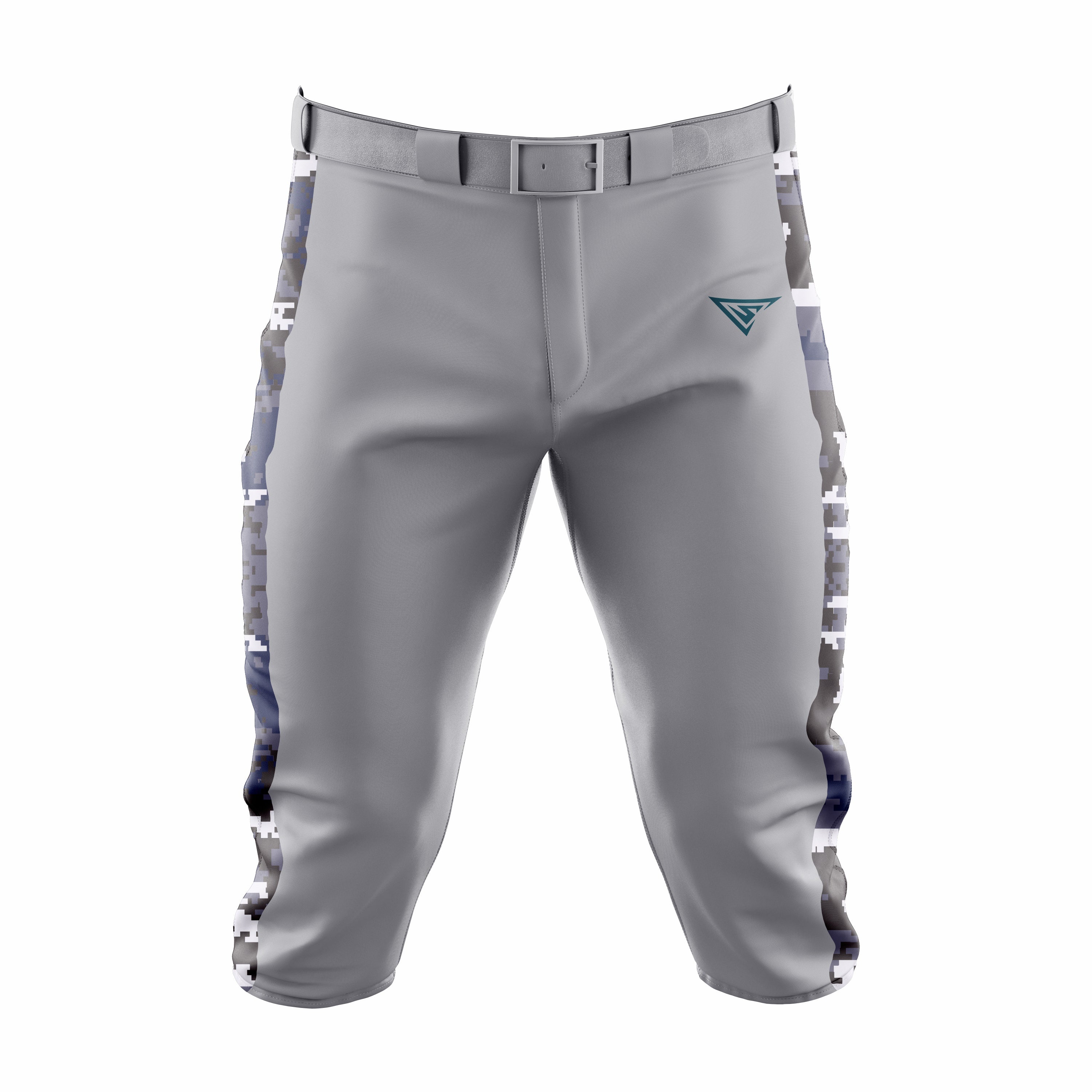 Custom Dark Grey, Blue & Maroon Baseball Knicker Pant