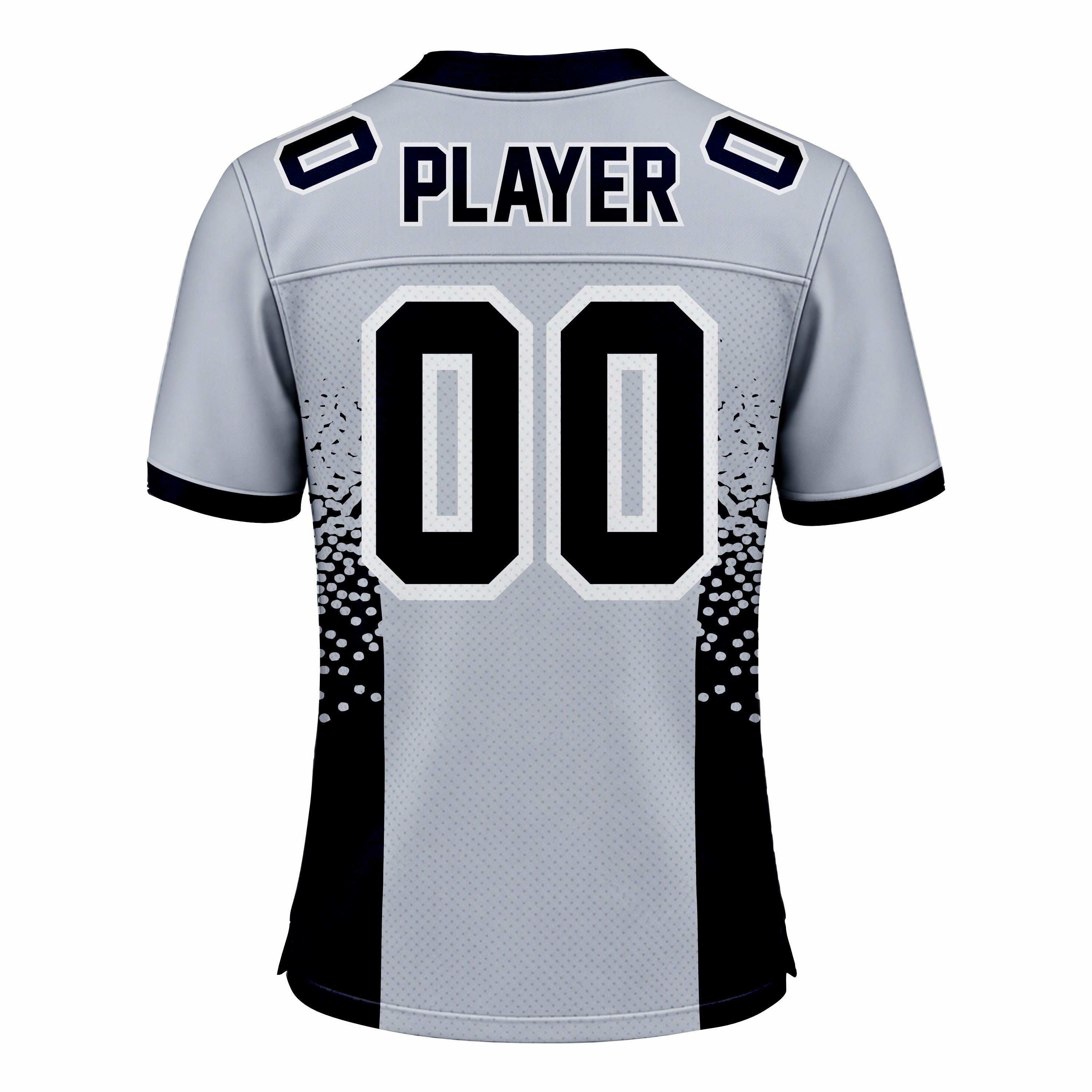 Custom Grey & Black American Football Fan Jersey