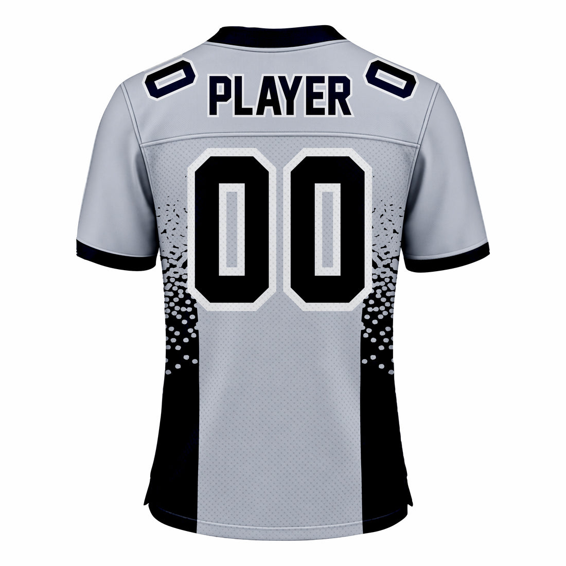 Custom Grey & Black American Football Fan Jersey