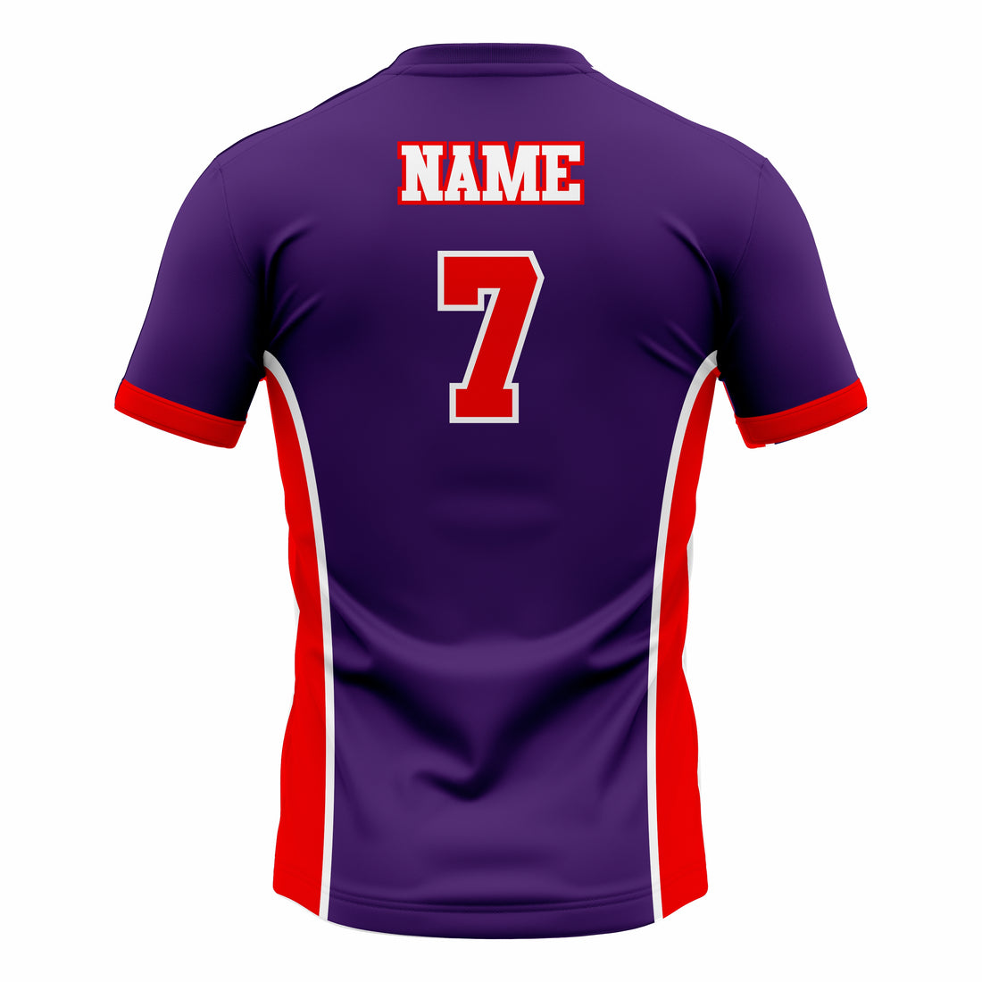 Custom Dark Blue & Red & White Crew Neck Softball Jerseys