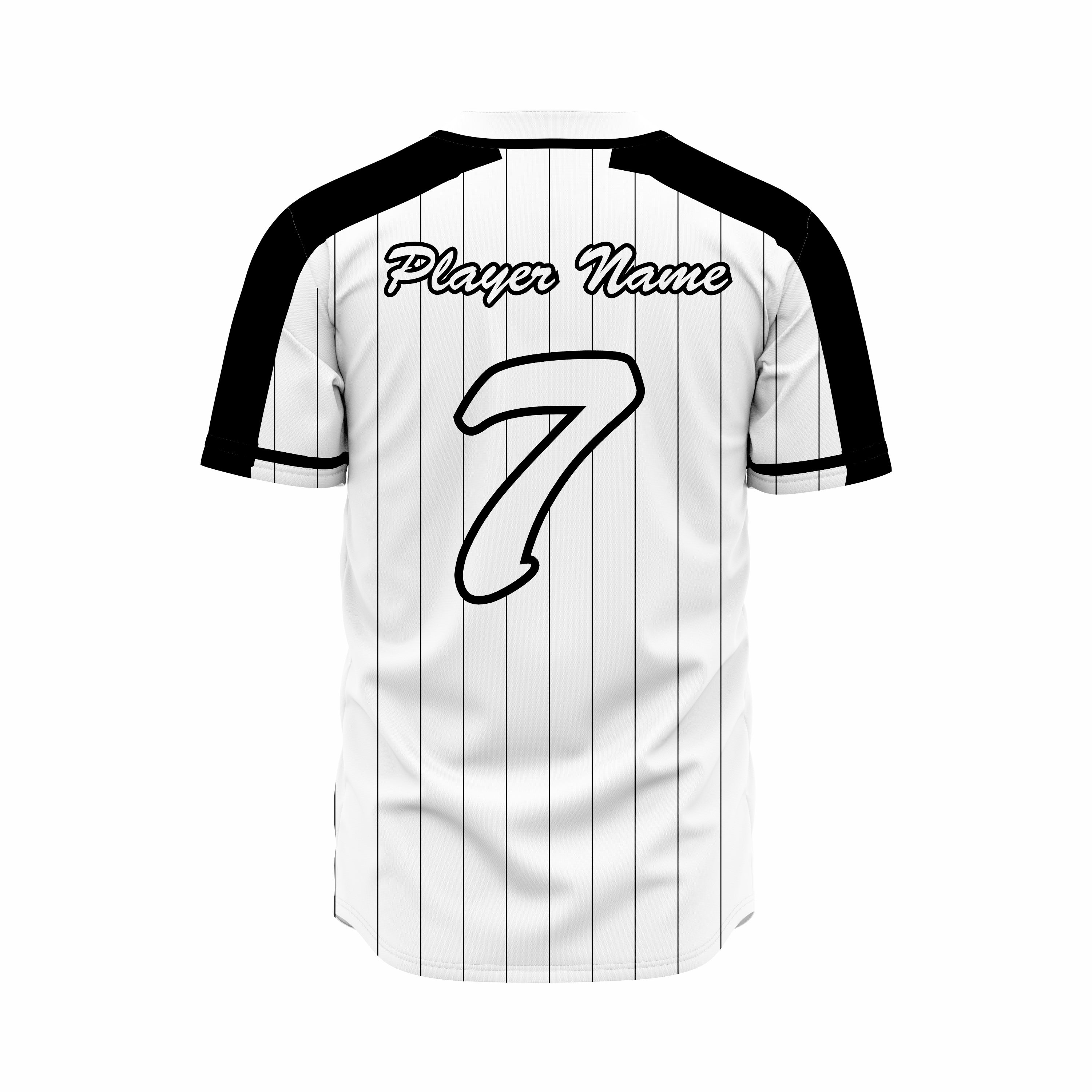 Custom Black & White Authentic Baseball full Buttons Jersey